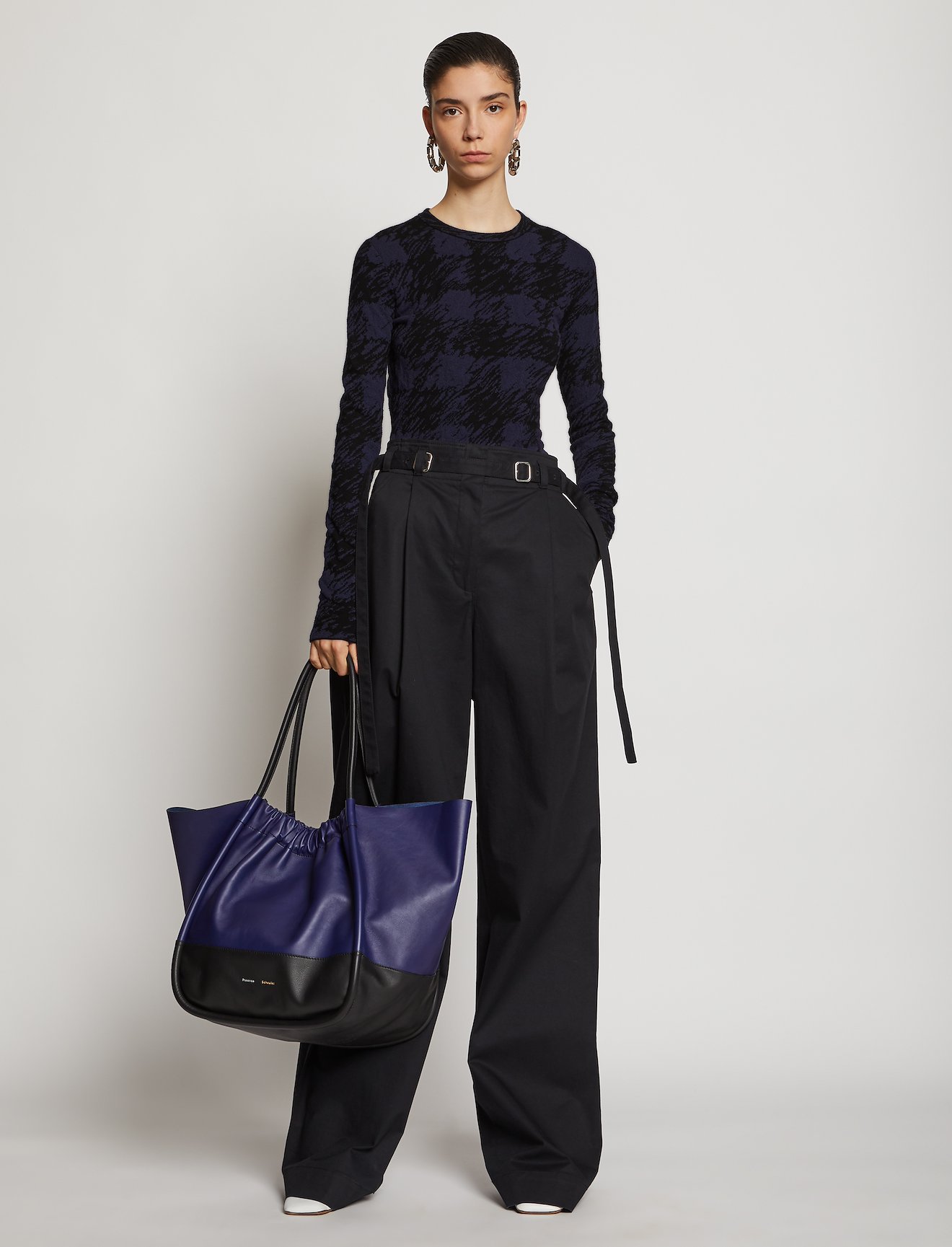 Gingham Jacquard Knit Top #1