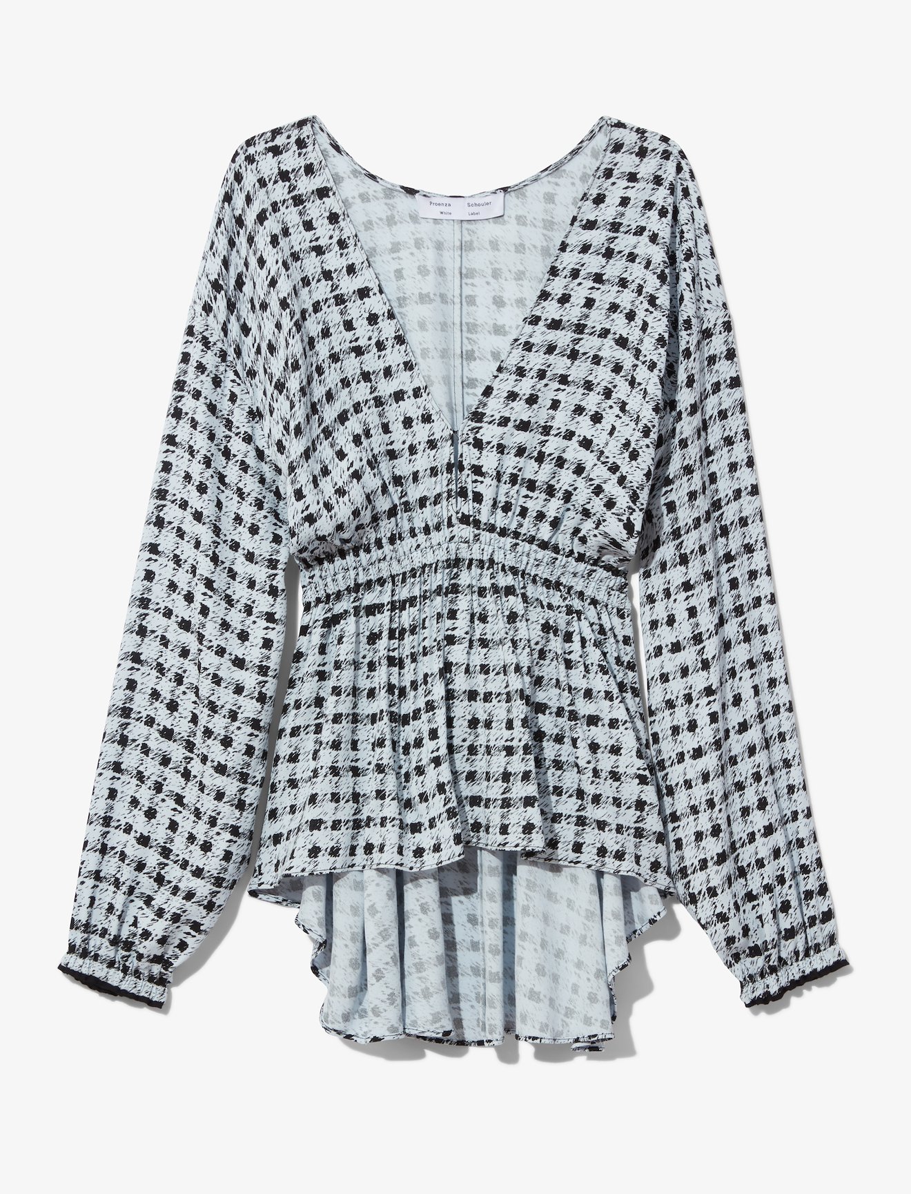 Gingham V-neck Top #5