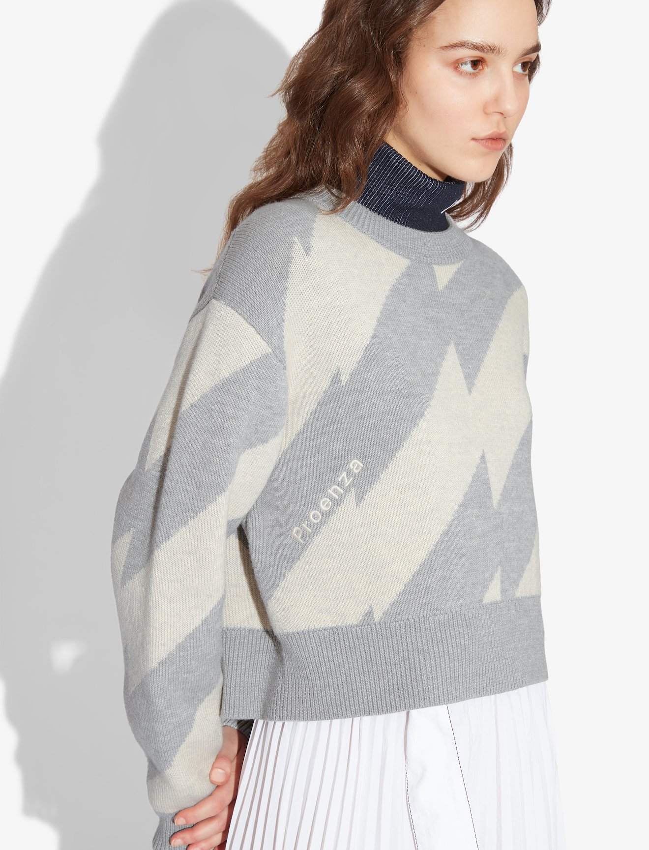 Glitch Jacquard Crewneck Sweater #3