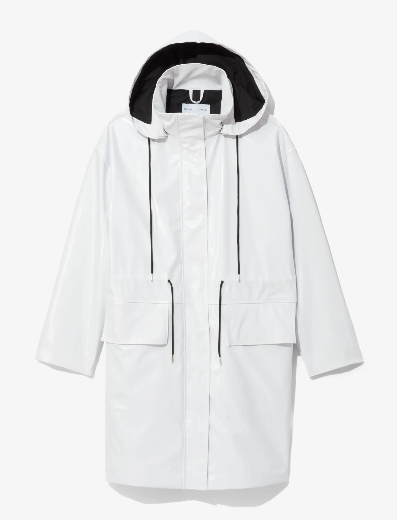 white long raincoat
