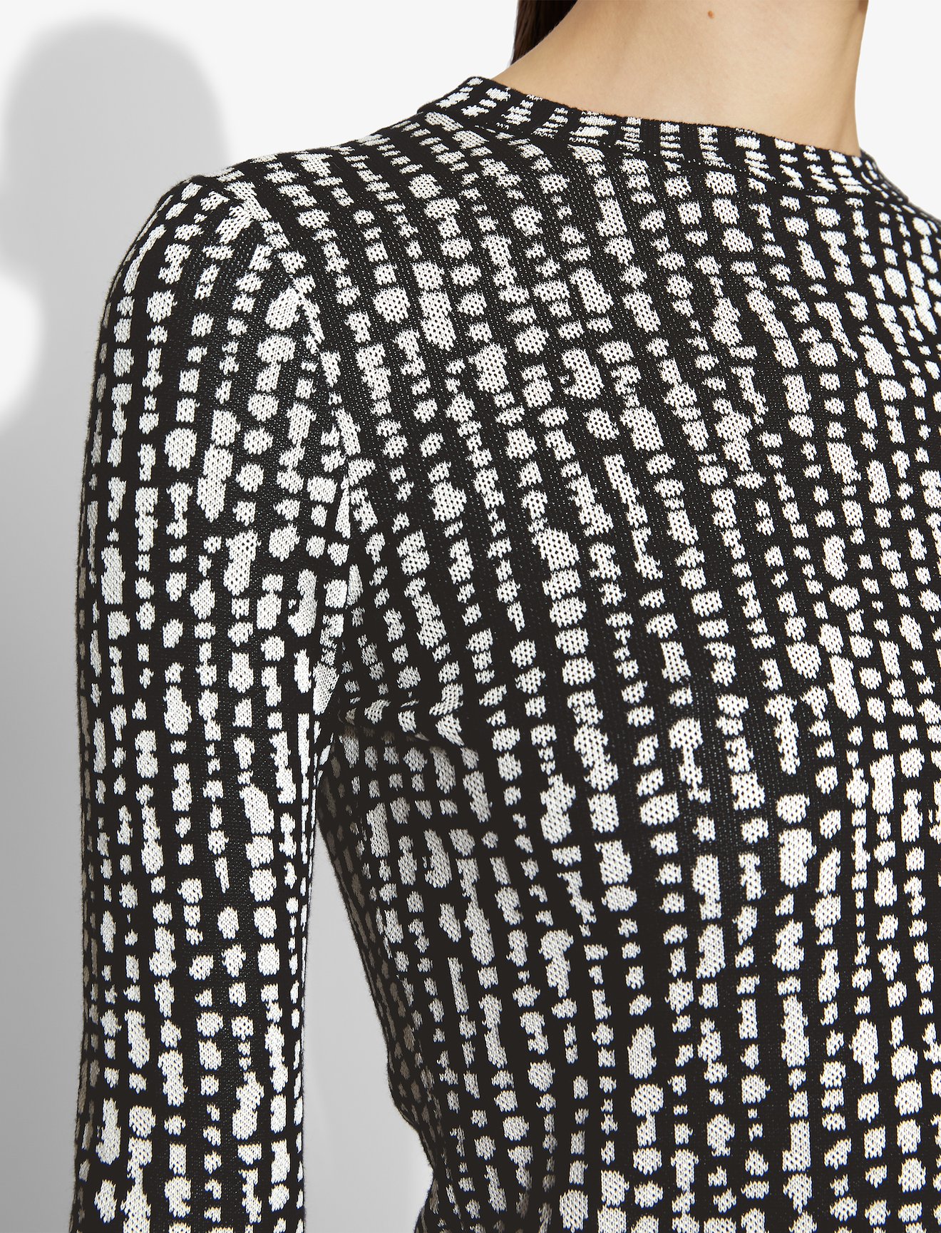 Inky Dot Jacquard Knit Pullover #3