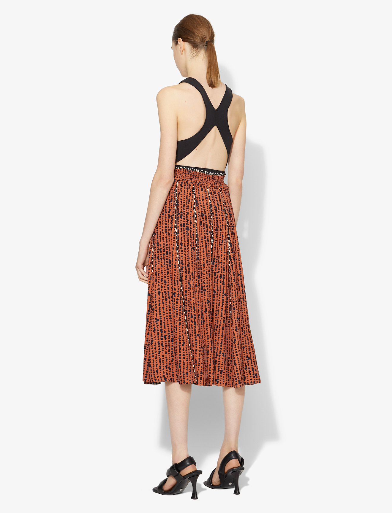 Inky Dot Pleated Skirt #2