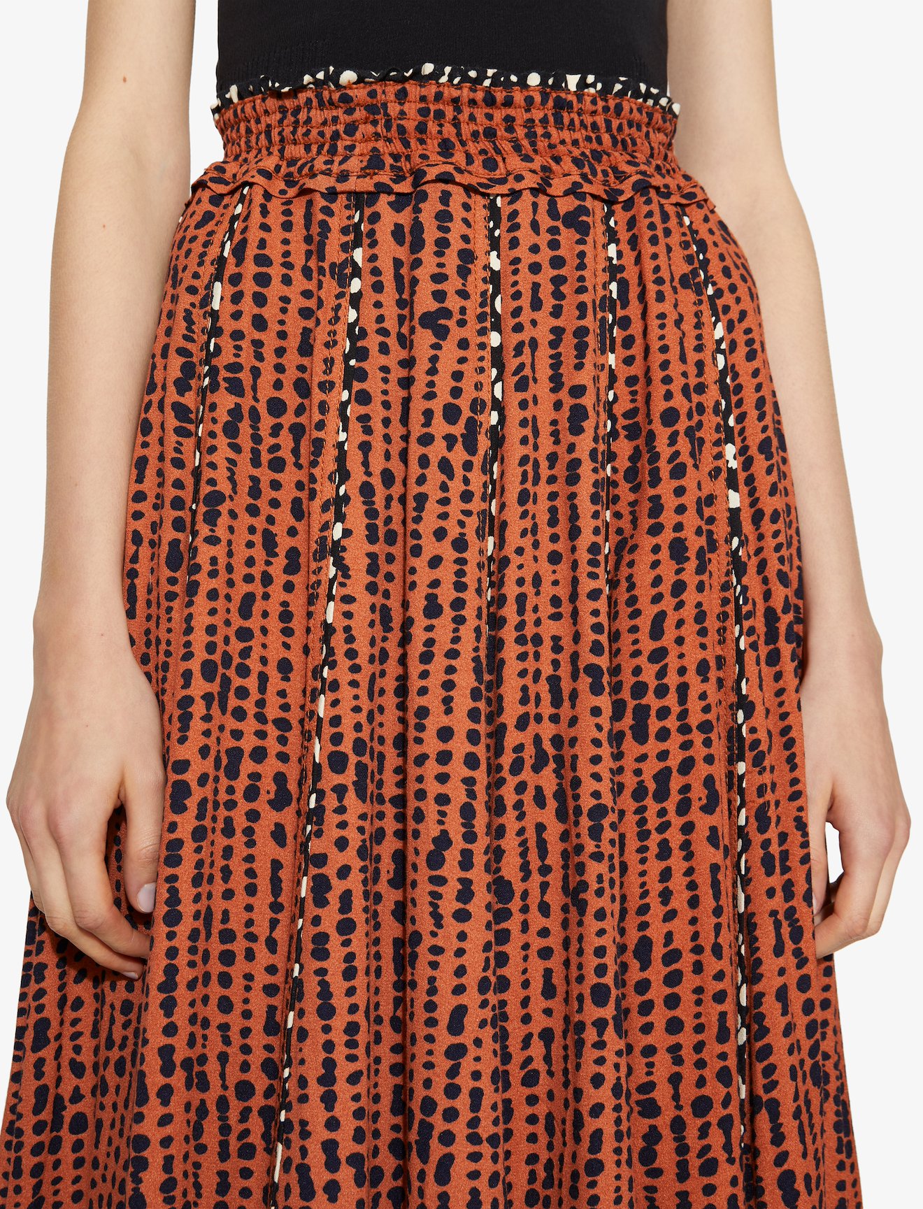 Inky Dot Pleated Skirt #3