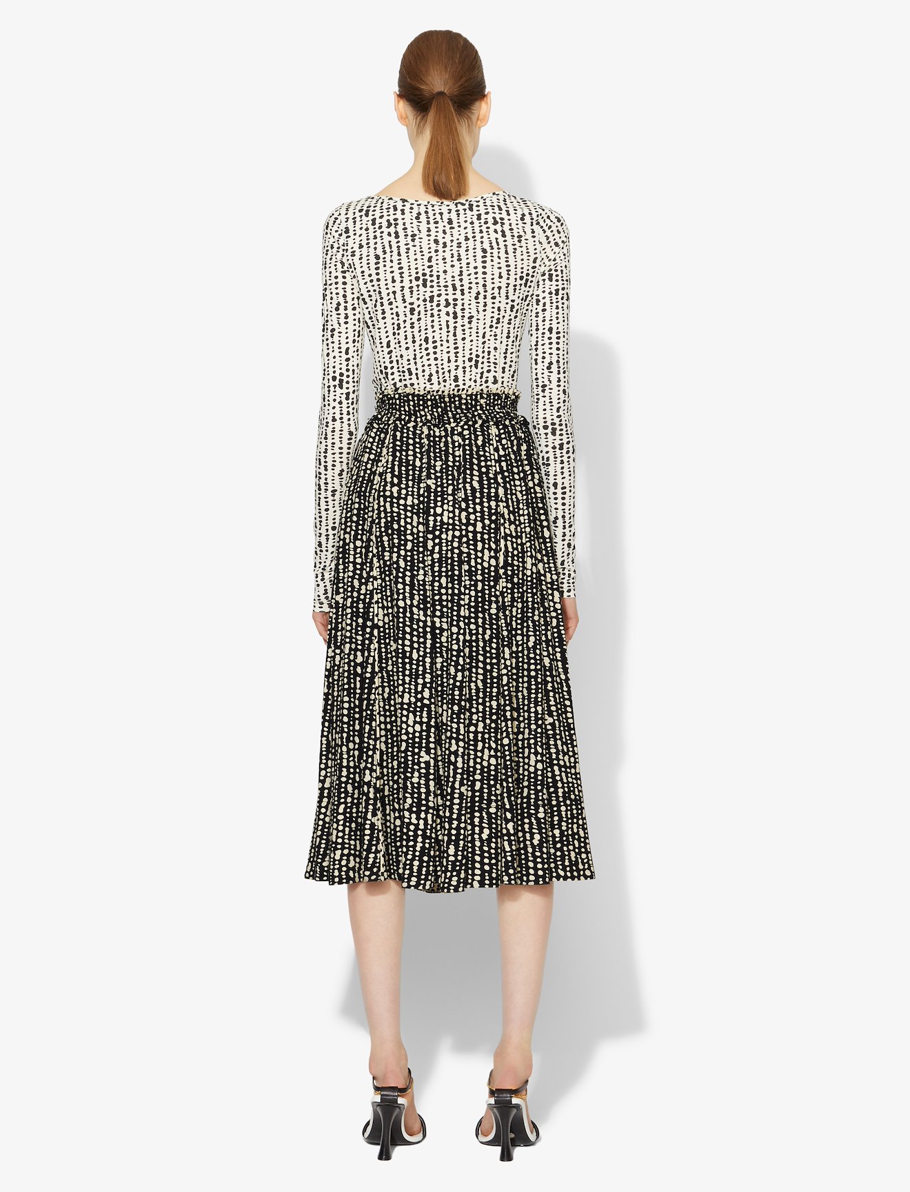 Inky Dot Pleated Skirt #2