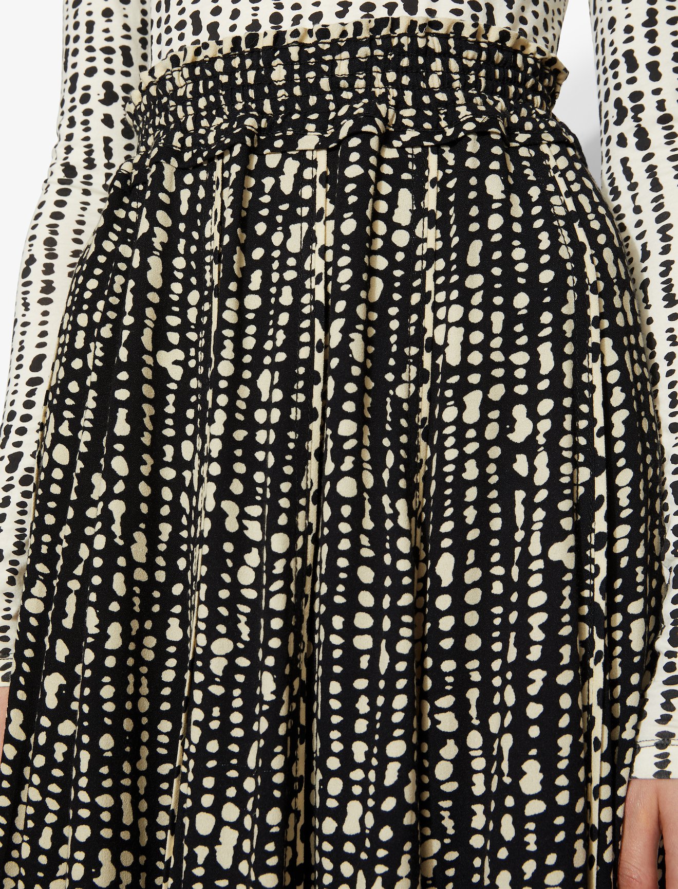 Inky Dot Pleated Skirt #3