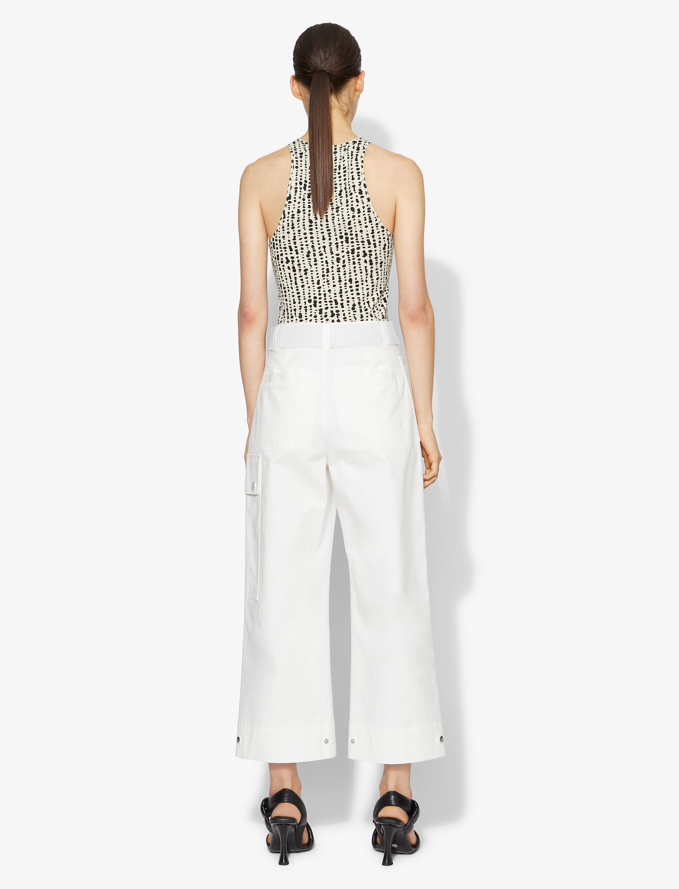 Inky Dot Sheer Stretch Knit Tank #2