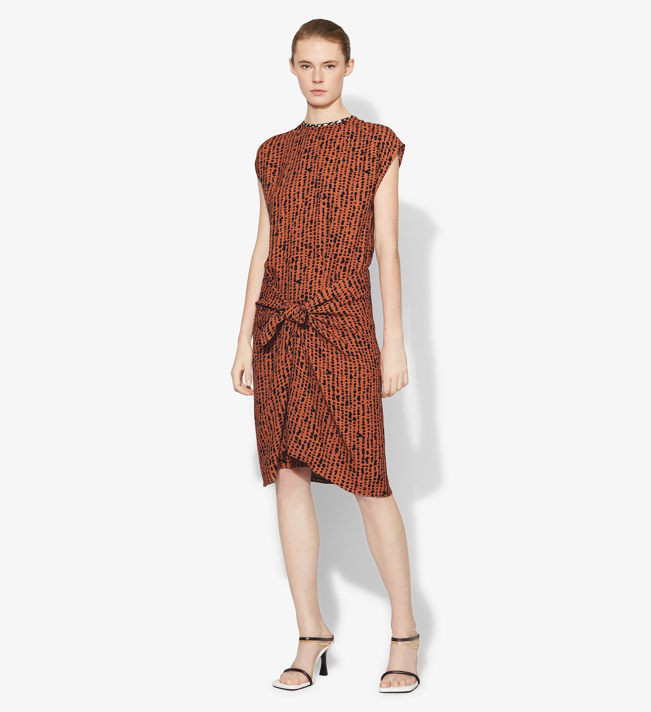 Inky Dot Wrap Dress