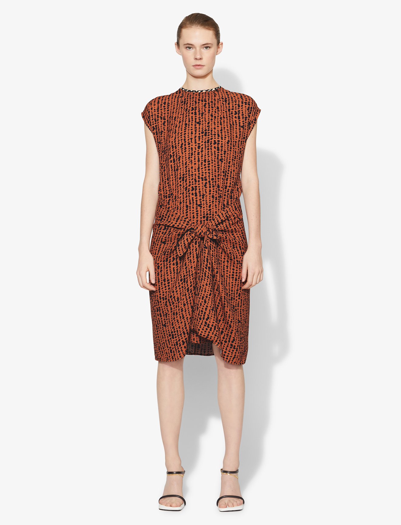 Inky Dot Wrap Dress #1
