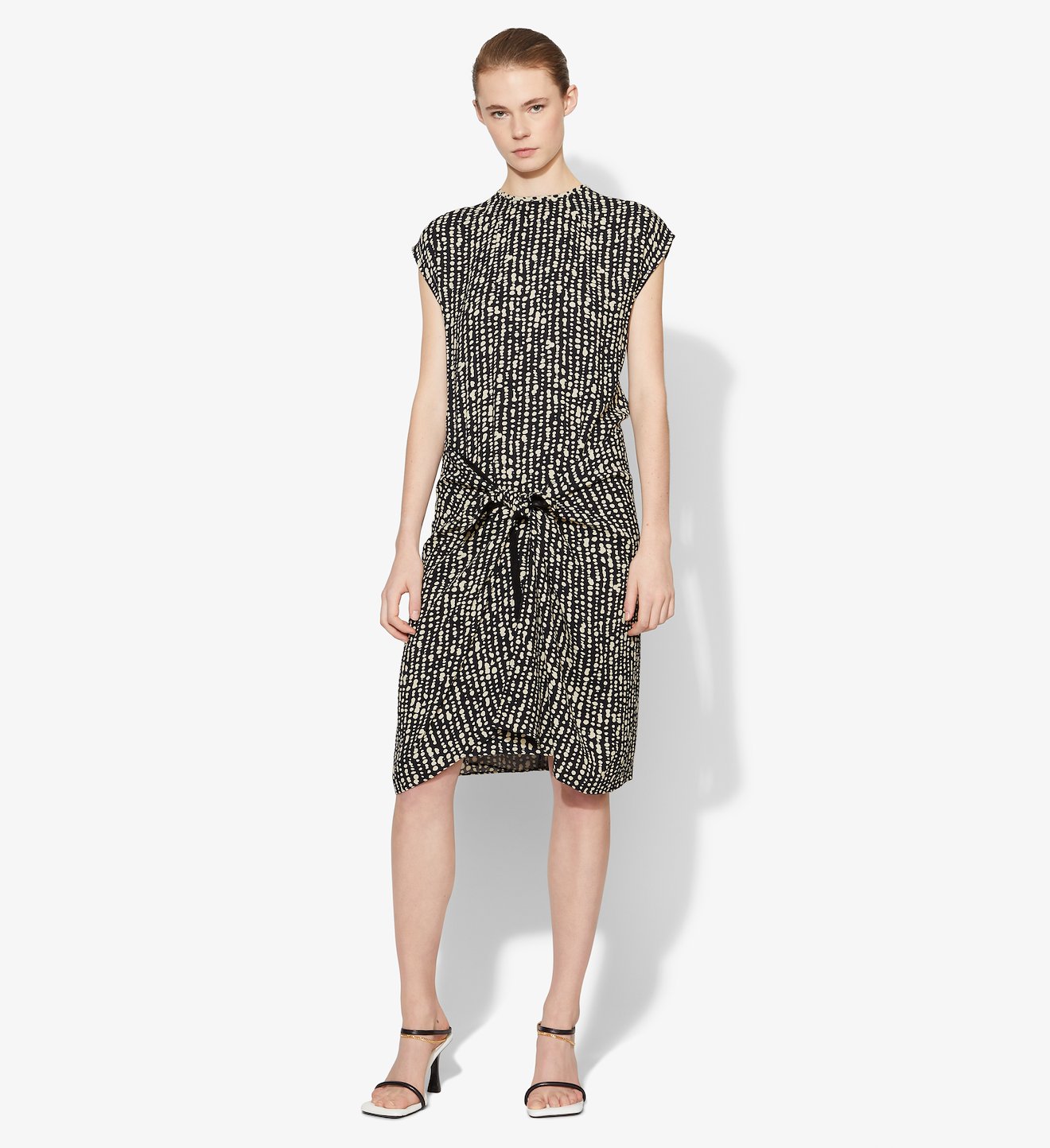 Inky Dot Wrap Dress