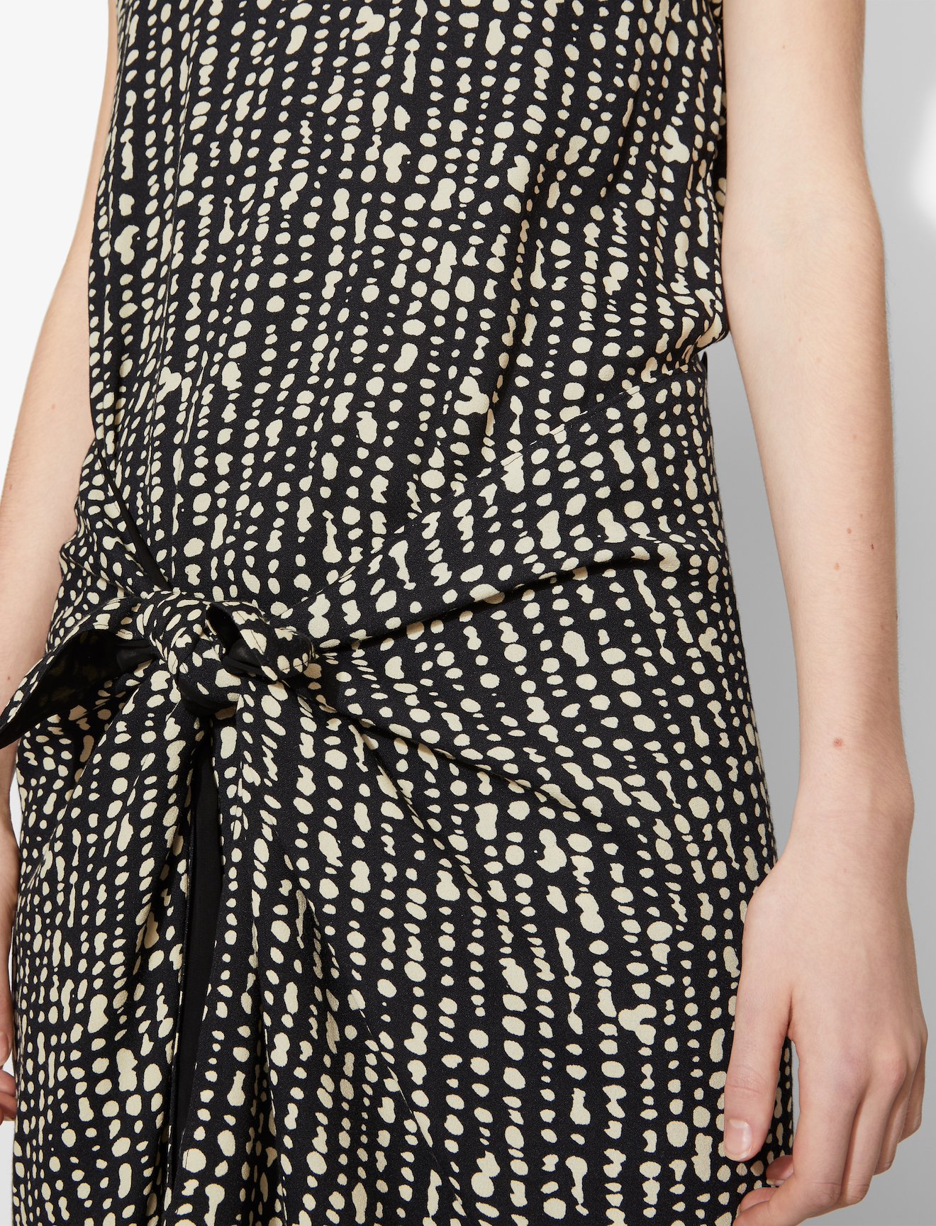 Inky Dot Wrap Dress #3