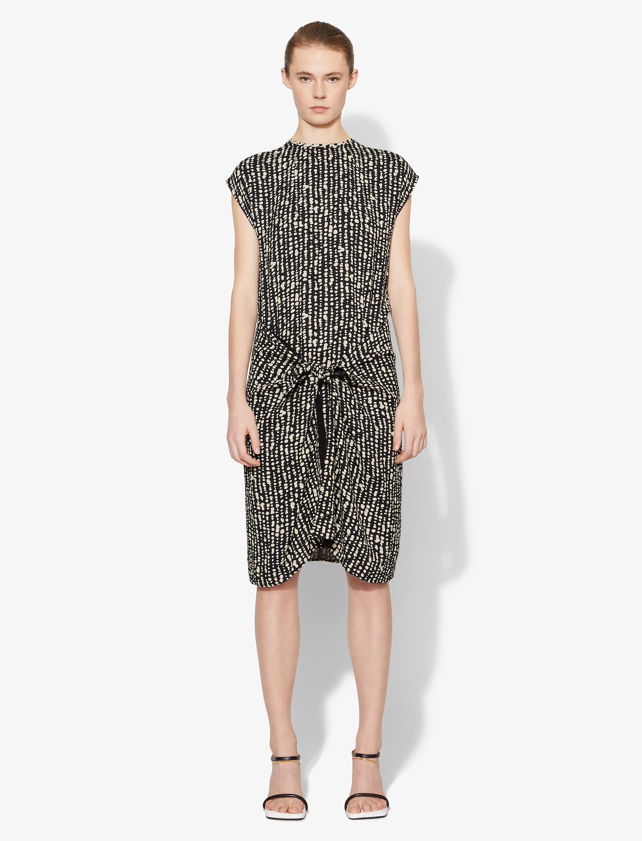 Inky Dot Wrap Dress #1