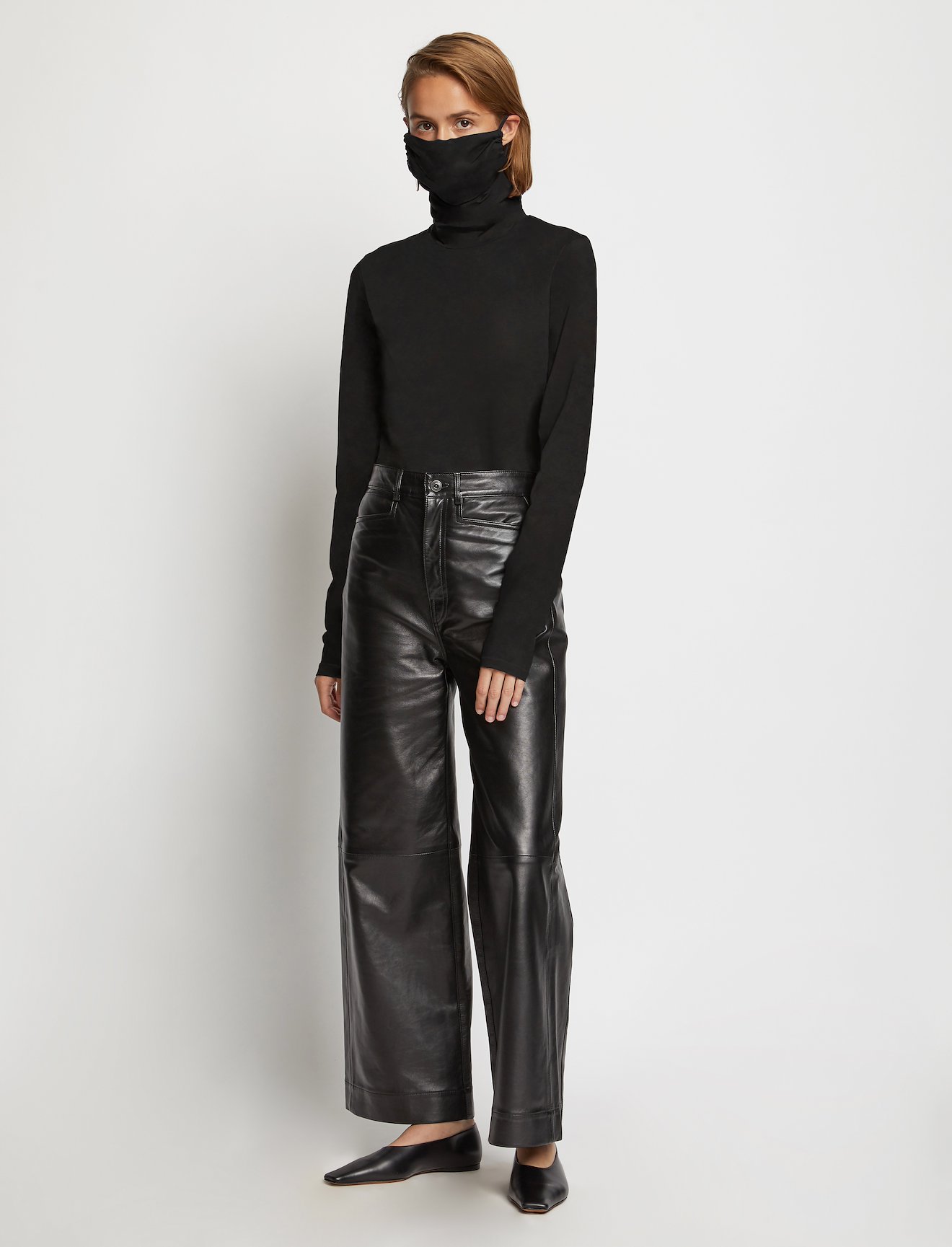 Jersey Mask Turtleneck Top #1