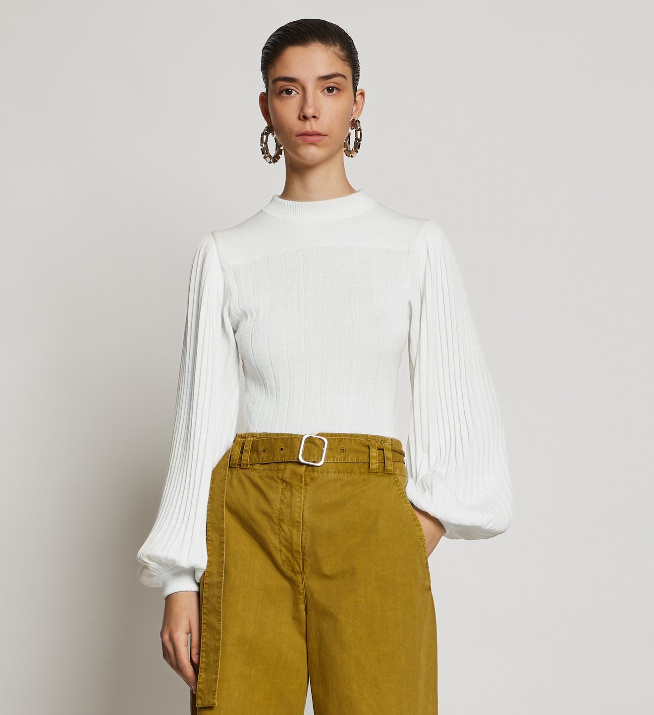 Knife Pleated Knit Top