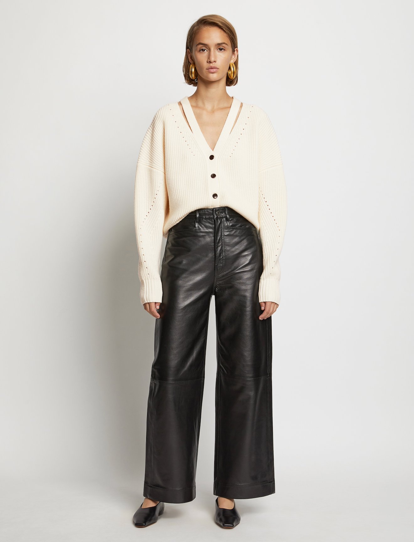 Knit Cardgian with Button Back #1