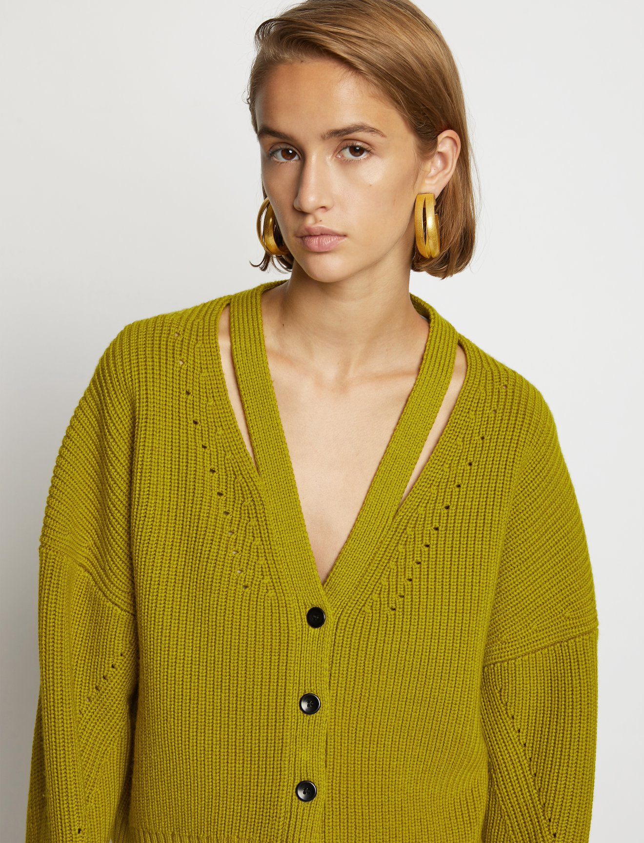 Knit Cardigan With Button Back #4