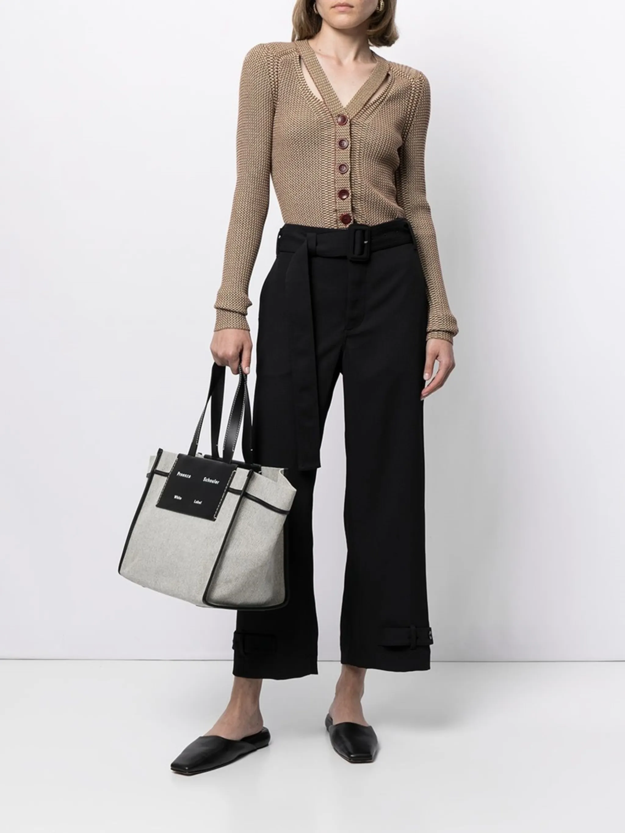 Proenza Schouler White Label large Morris canvas tote bag Eraldo KW