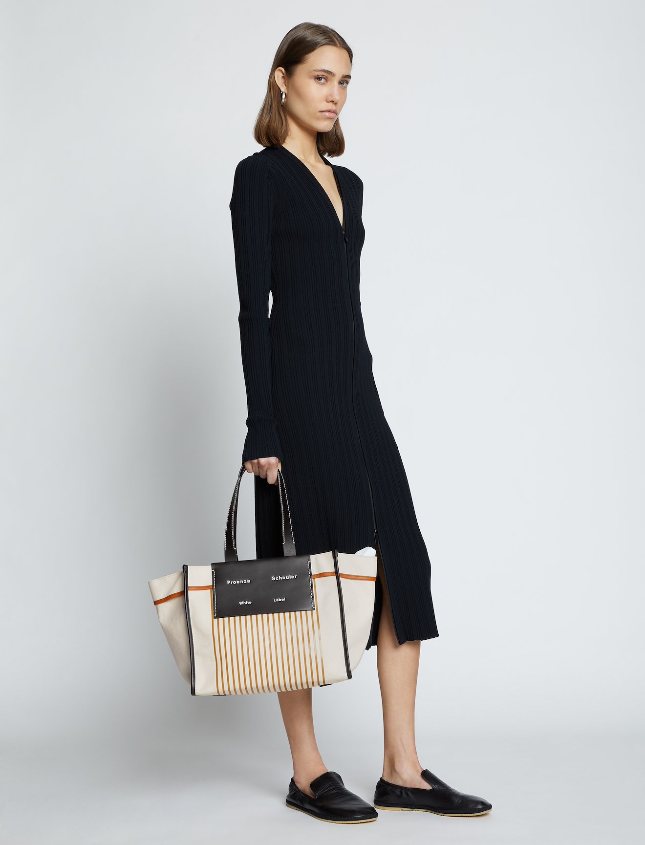 Large Morris Stripe Canvas Tote #2