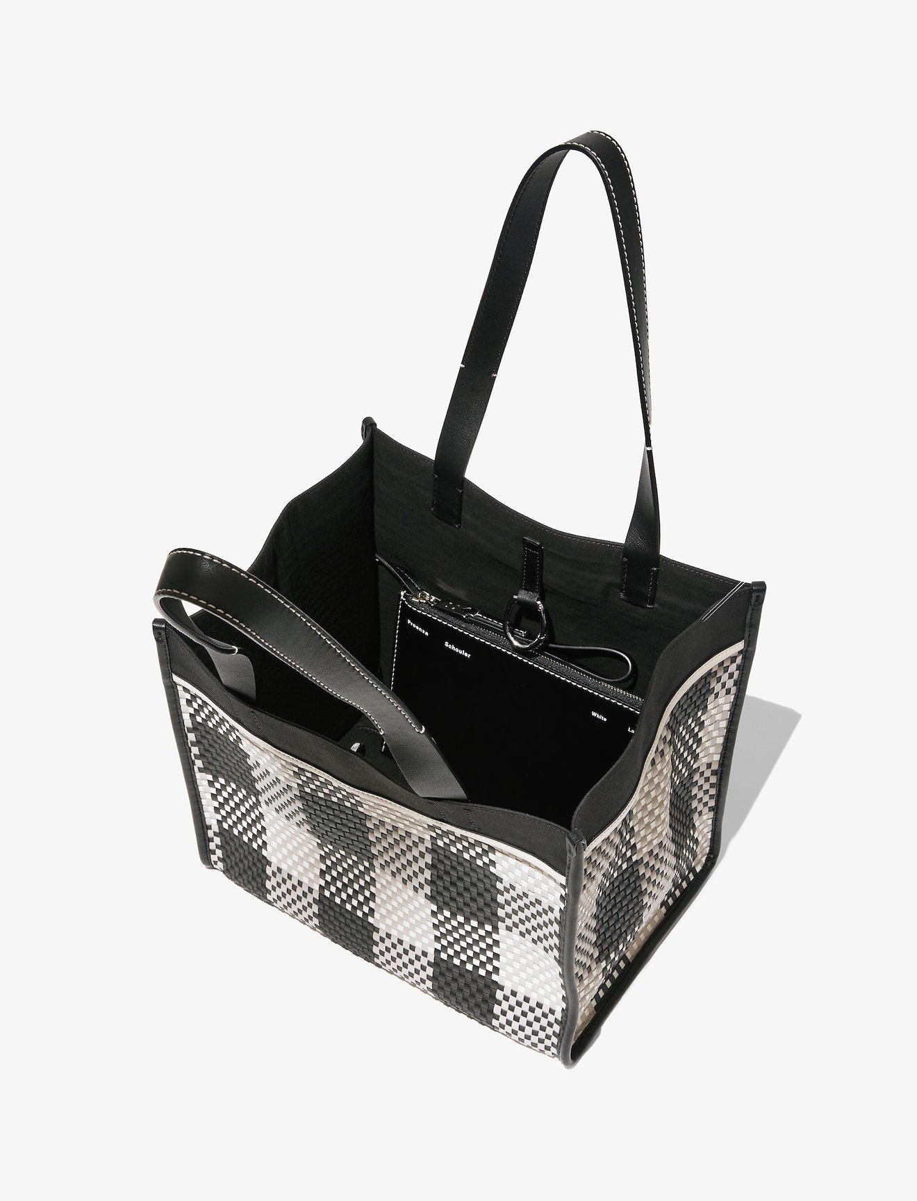 Large Morris Woven Plaid Tote #3