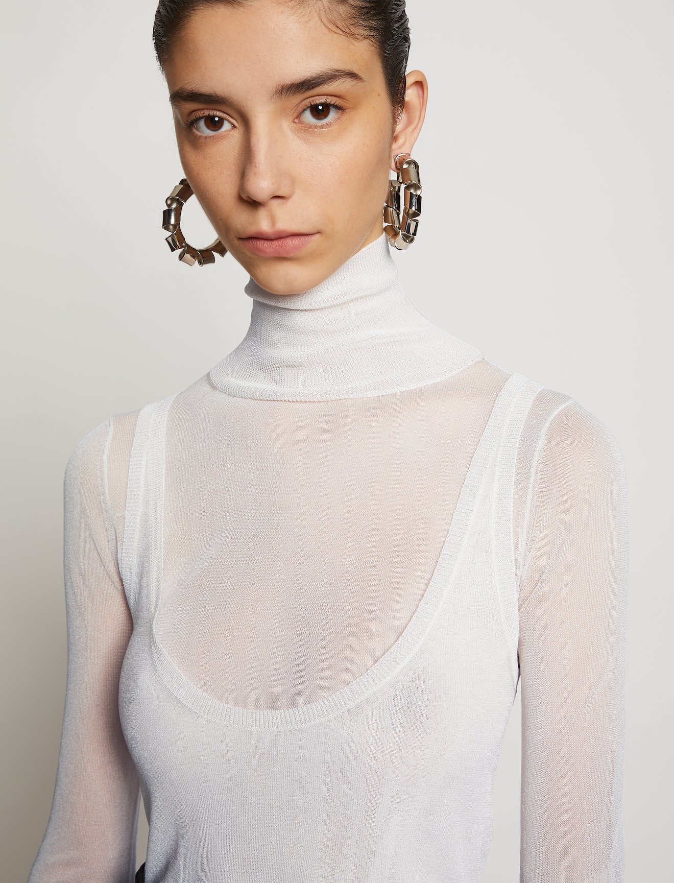 Layered Gauge Knit Turtleneck #4