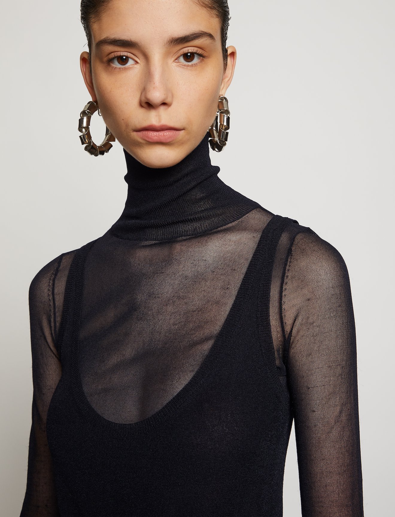 Layered Gauge Knit Turtleneck #4