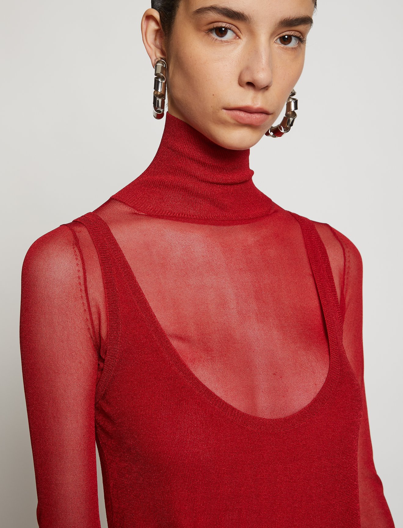 Layered Gauge Knit Turtleneck #4