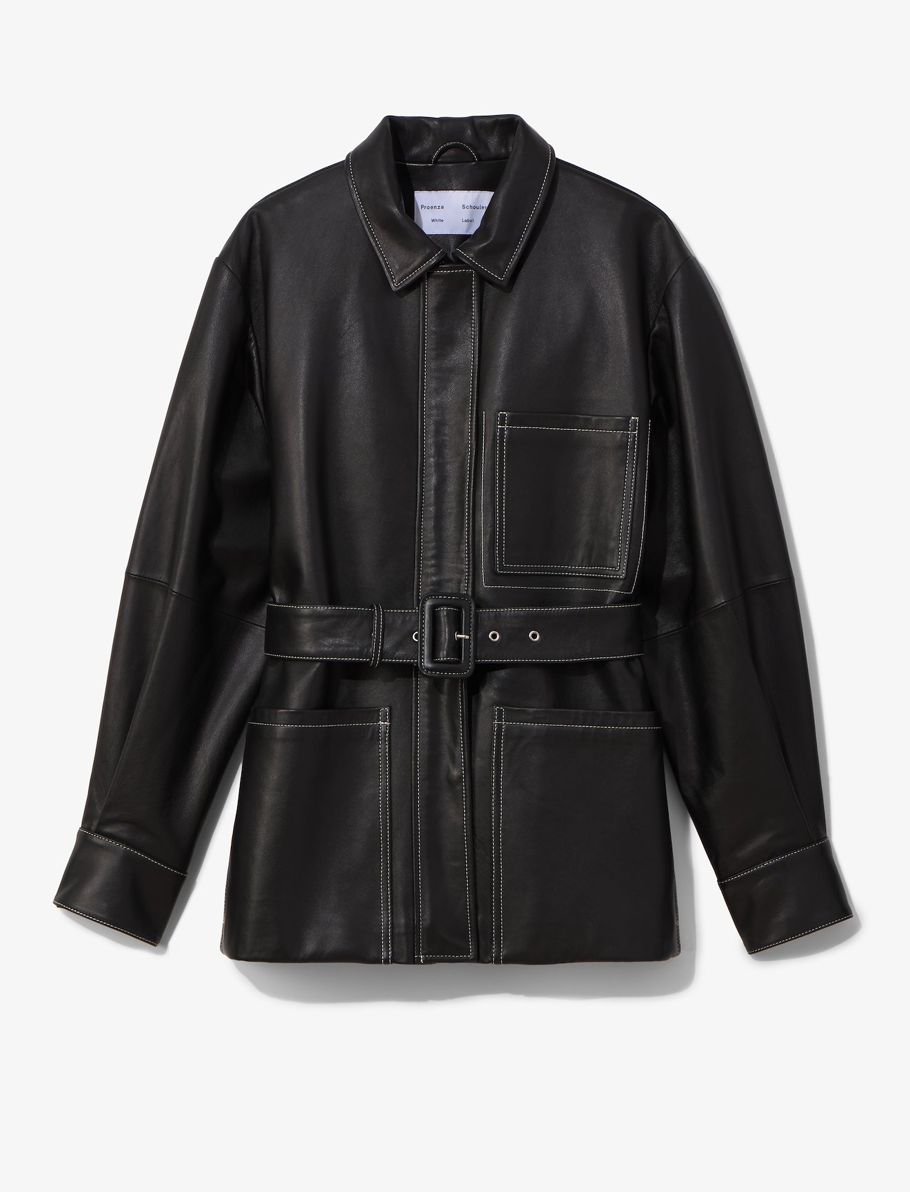 Leather Belted Jacket #5