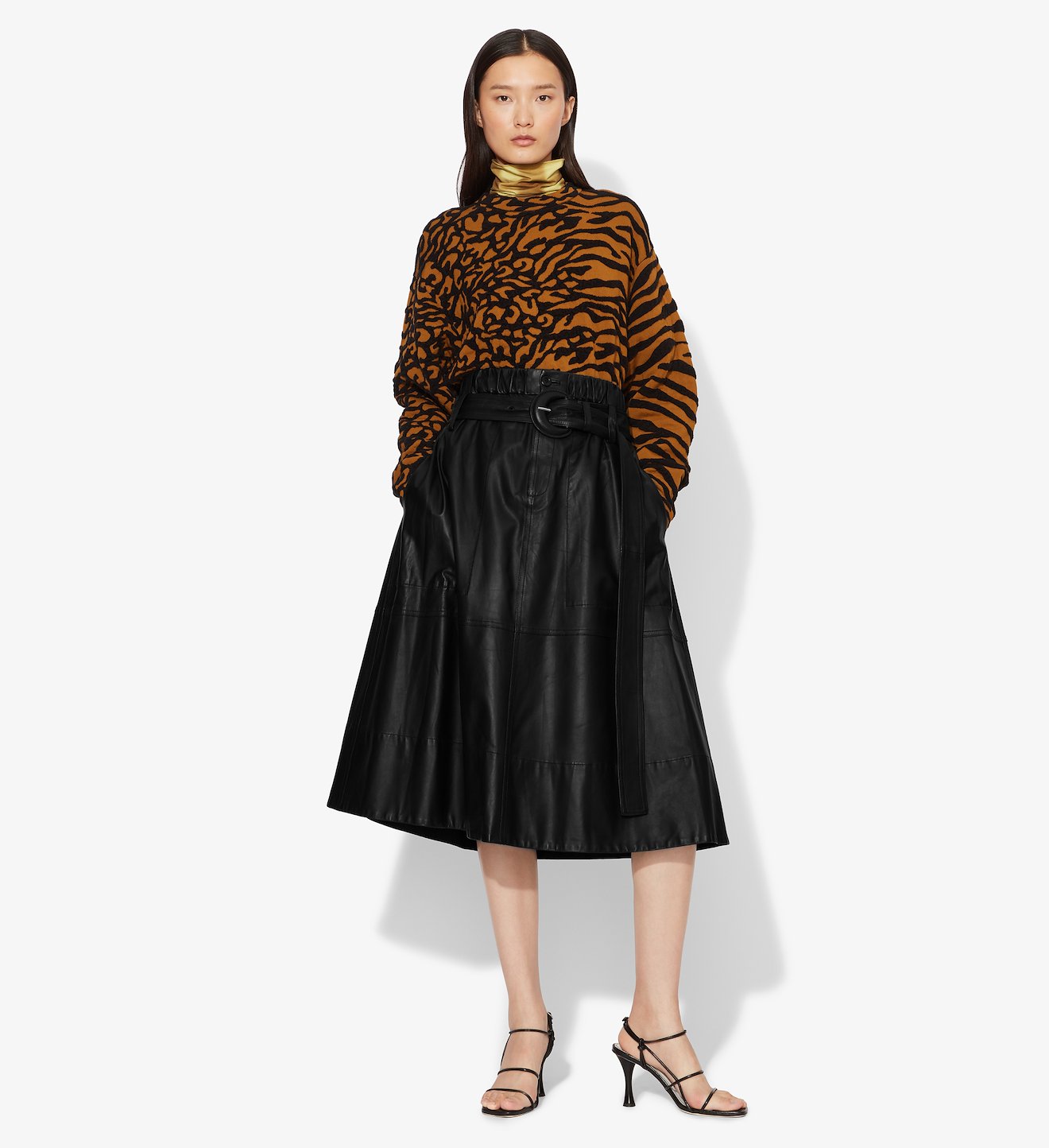 Leather Belted Skirt #1