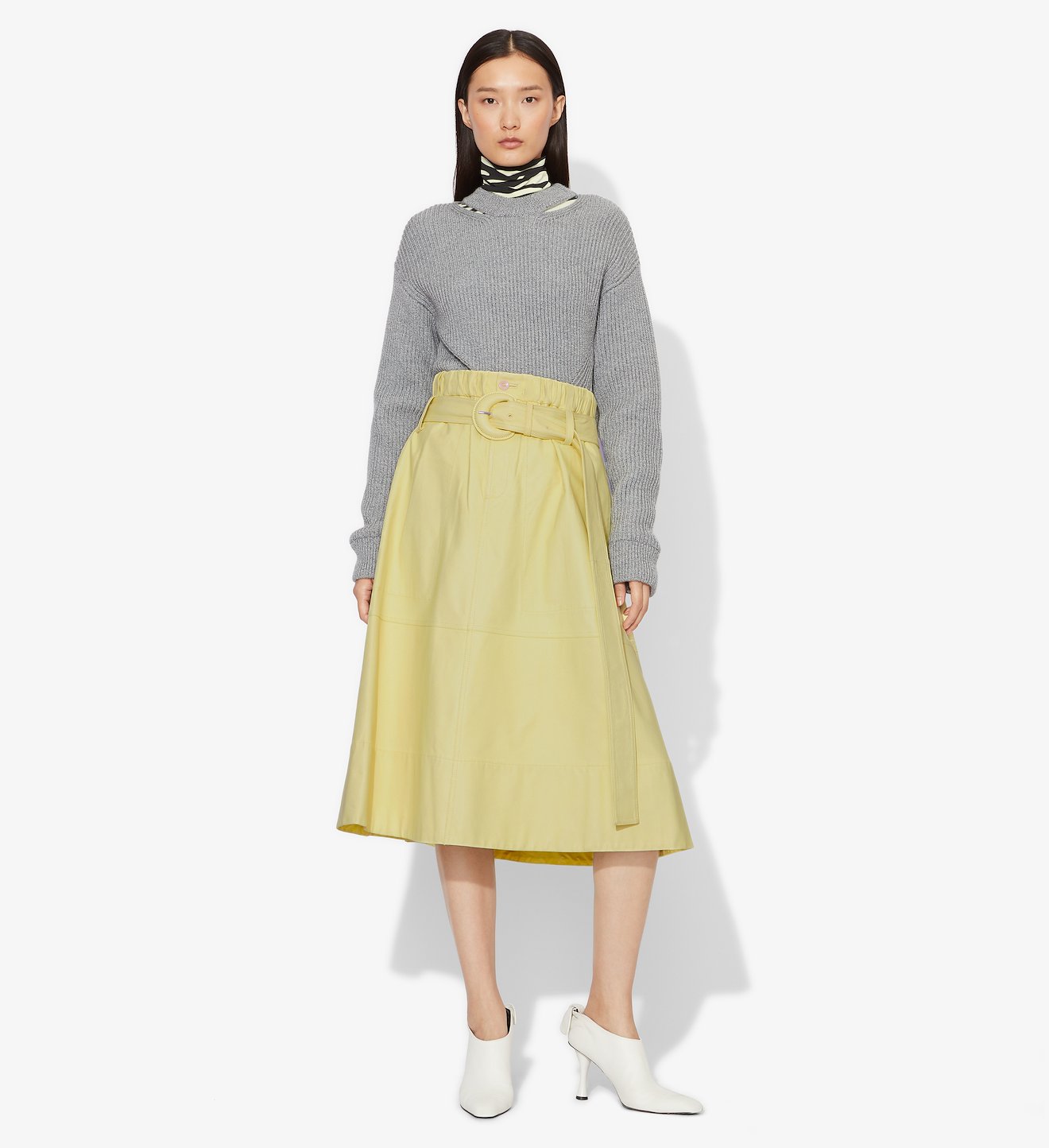 Leather Belted Skirt