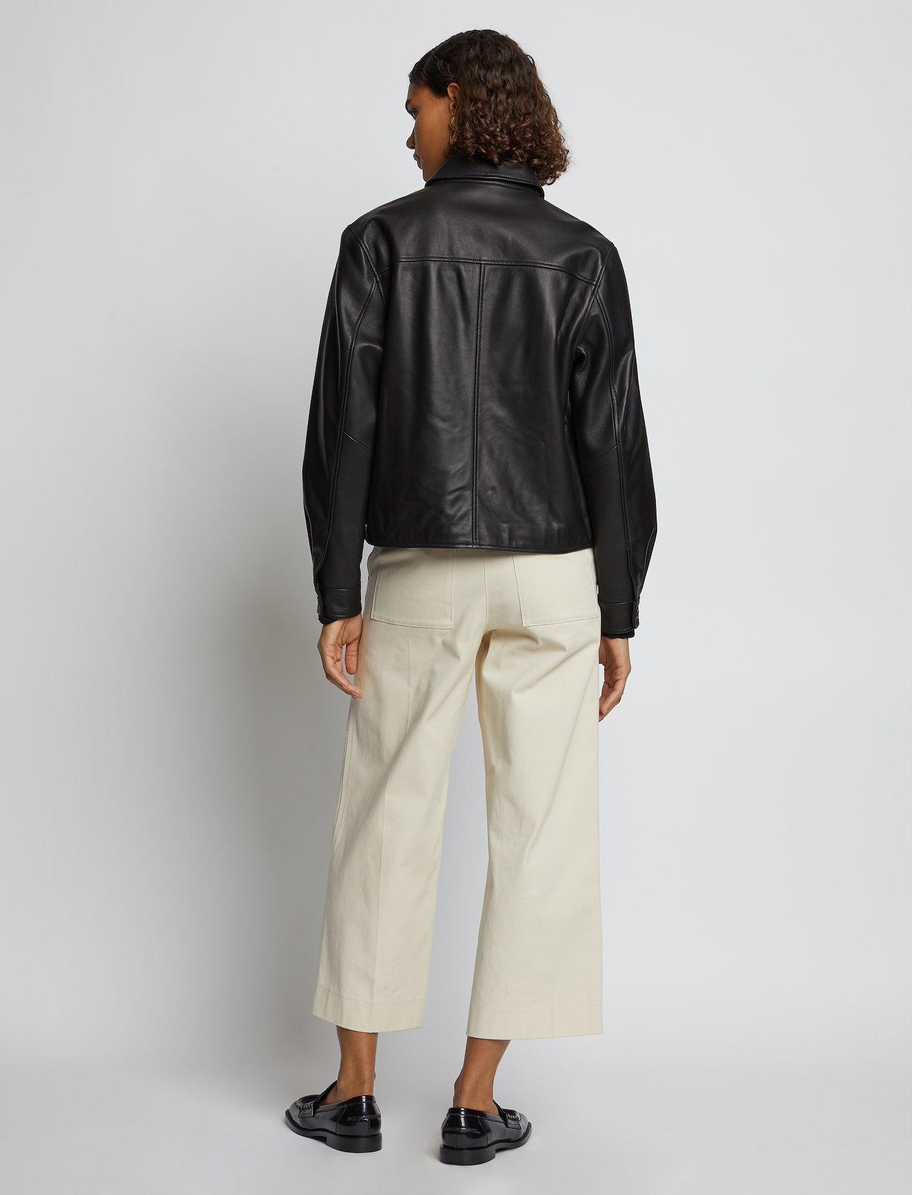 Leather Button Down Jacket #3