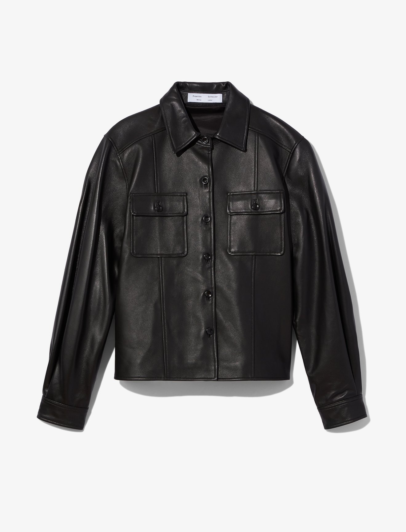 Leather Button Down Jacket #5