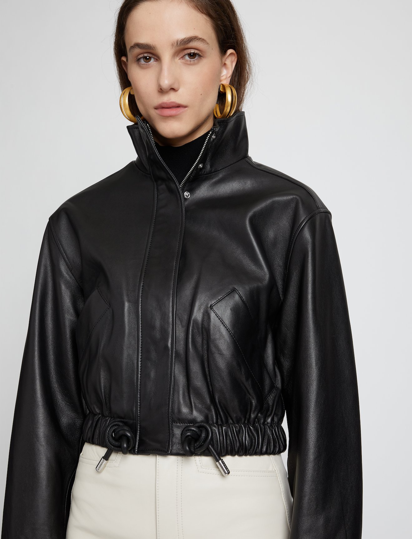 Leather Cropped Jacket #4