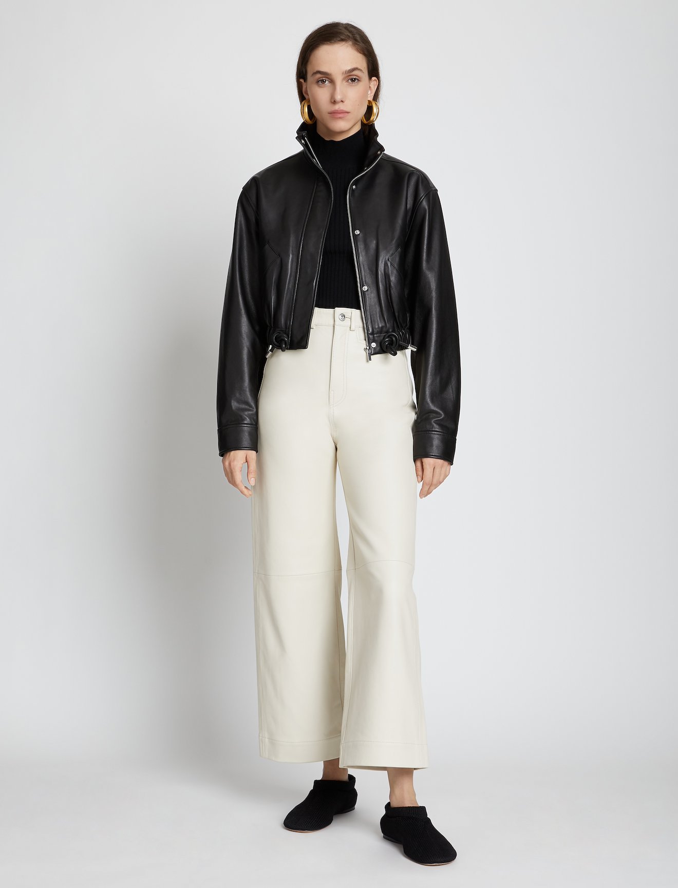 Leather Cropped Jacket #1