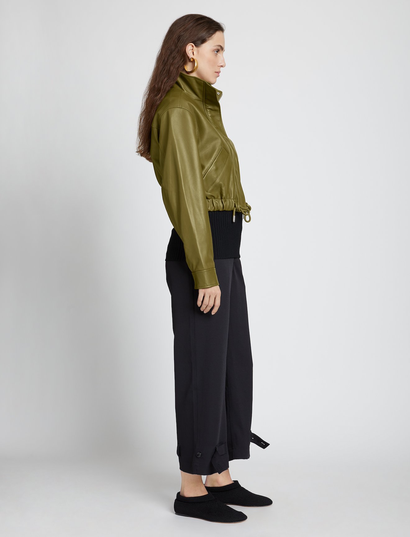 Leather Cropped Jacket #1