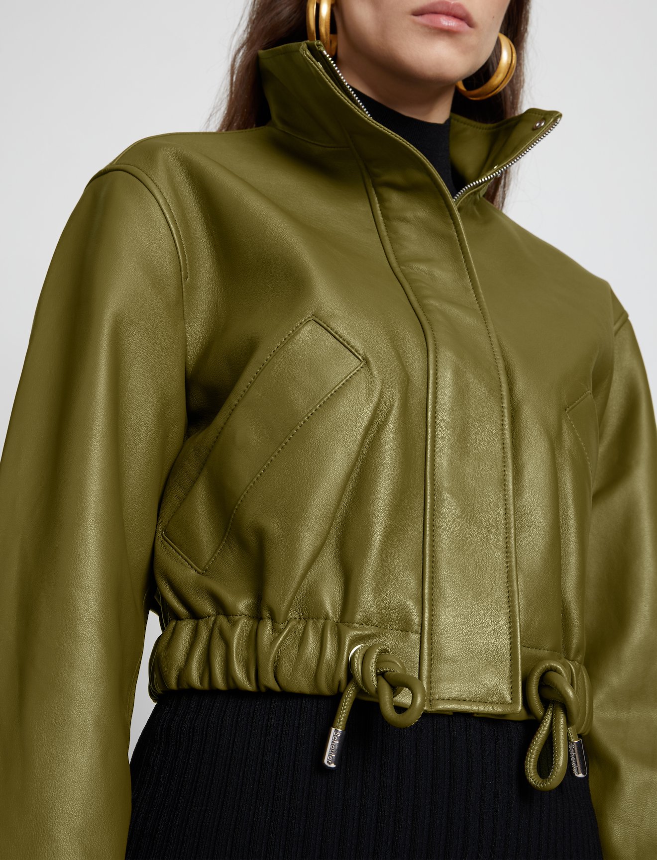 Leather Cropped Jacket #3