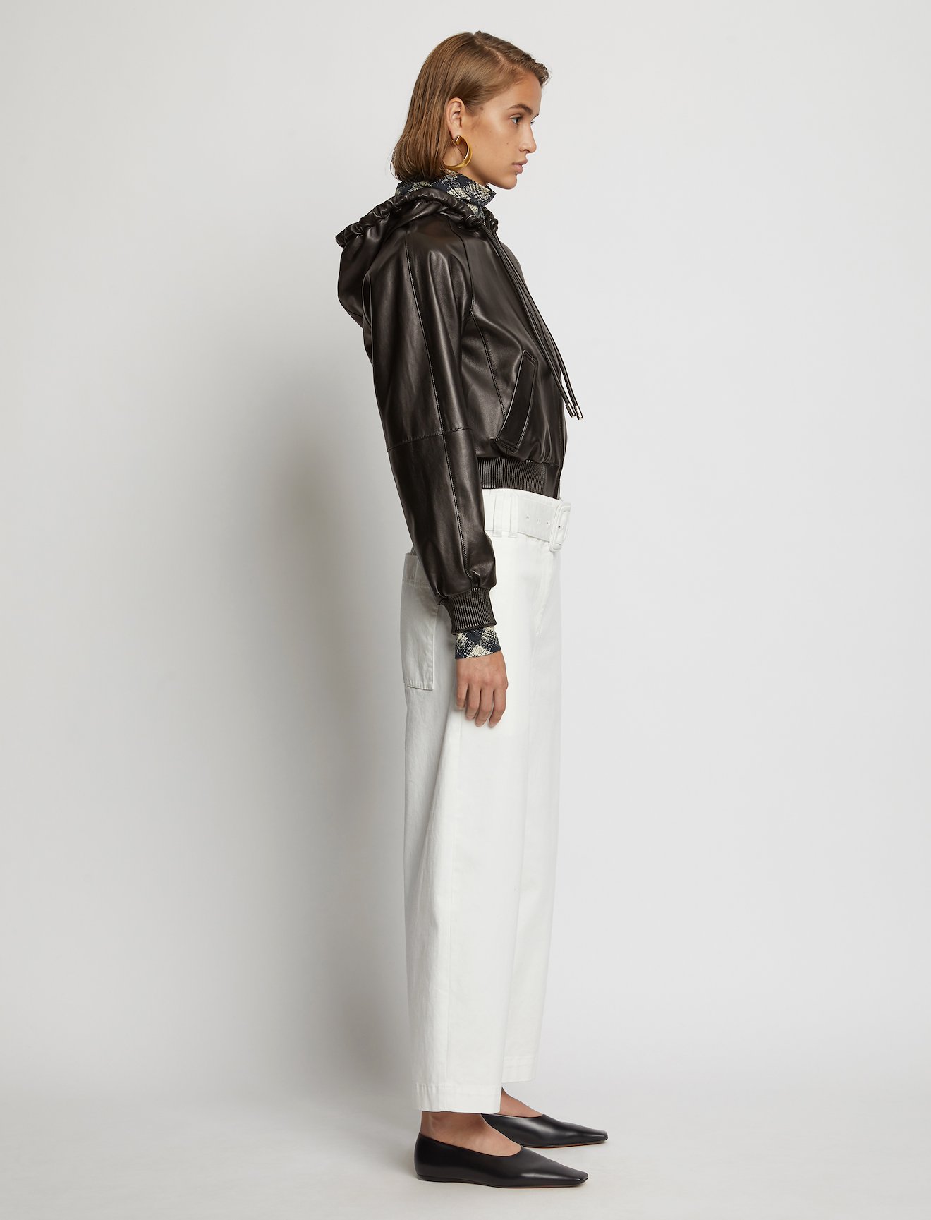 Leather Hooded Jacket #2
