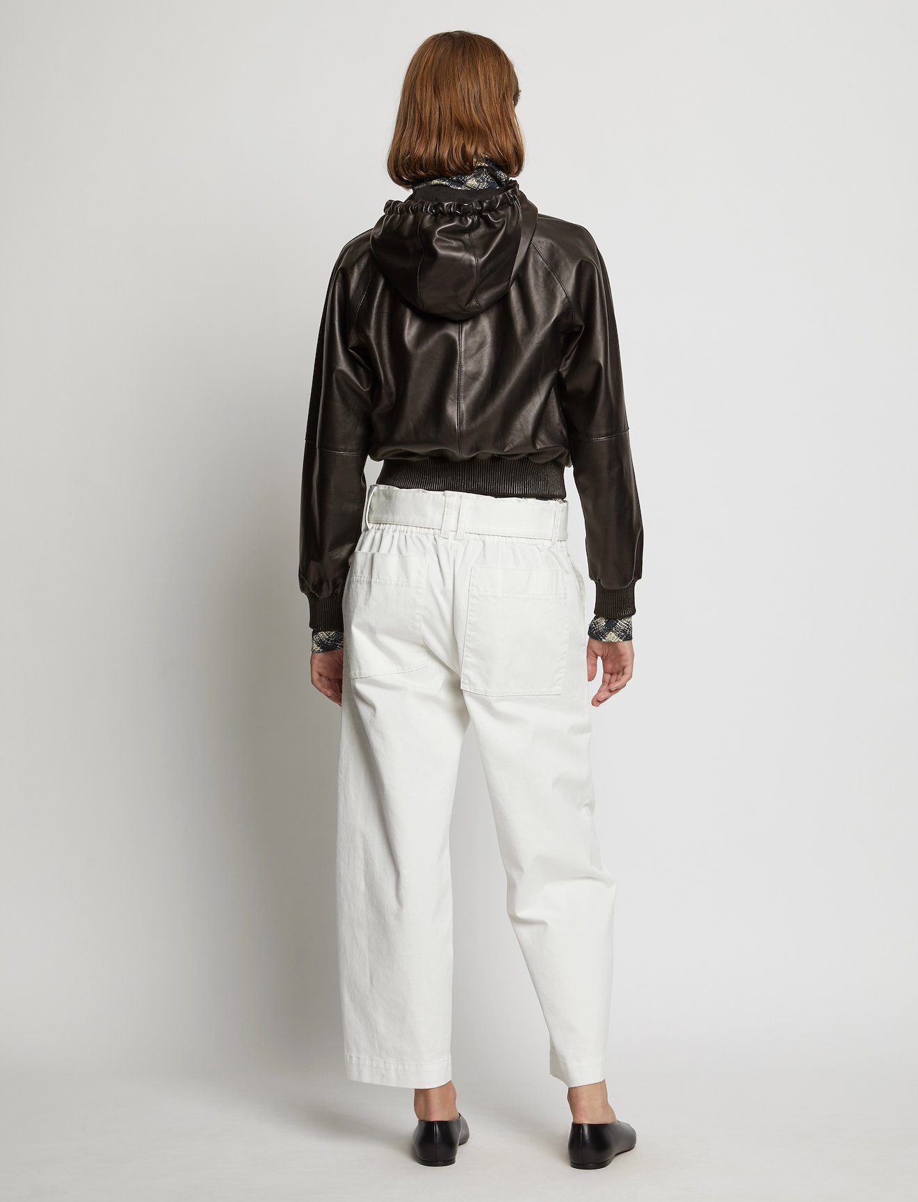 Leather Hooded Jacket #3