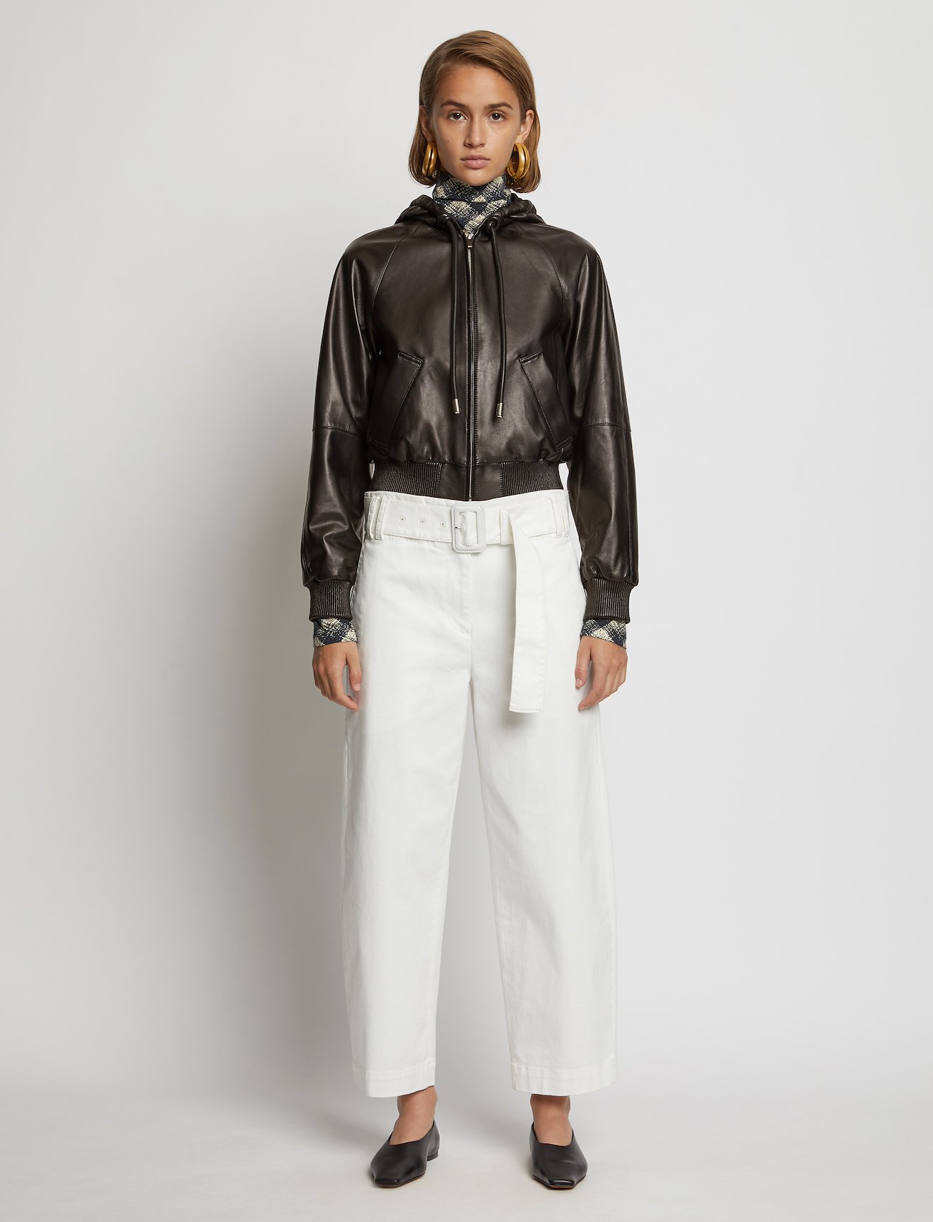 Leather Hooded Jacket #1