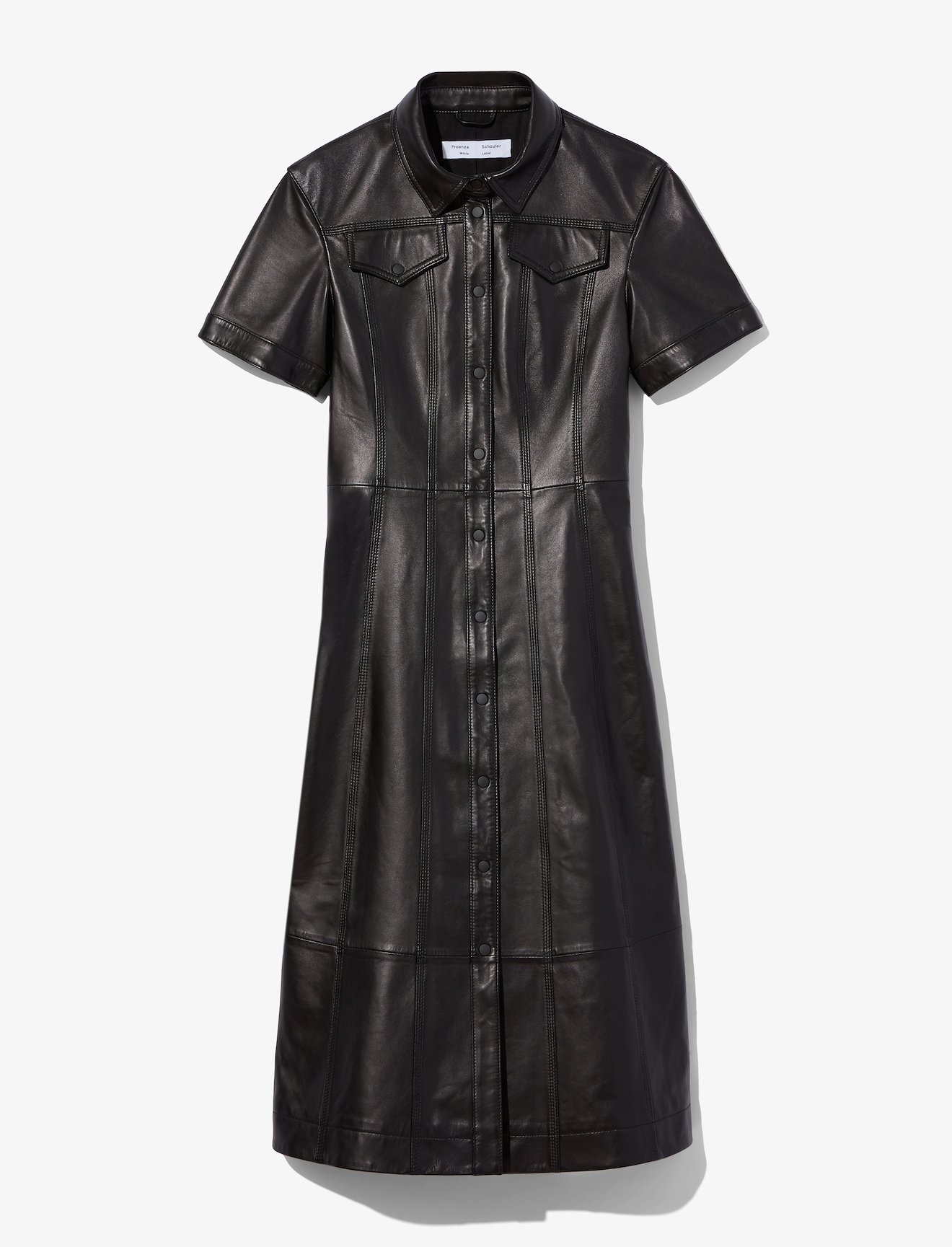 Leather Shirt Dress #4