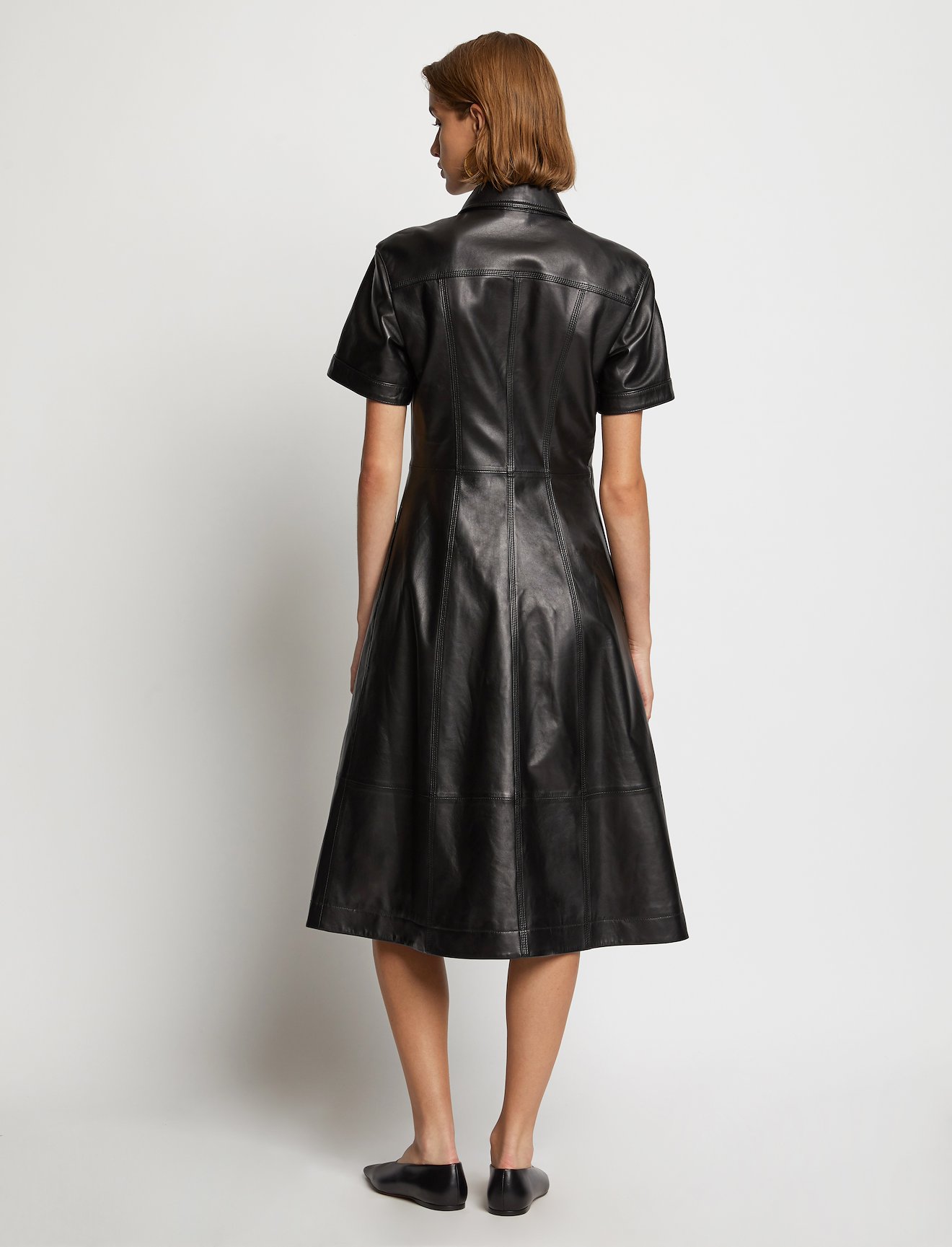 Leather Shirt Dress #2