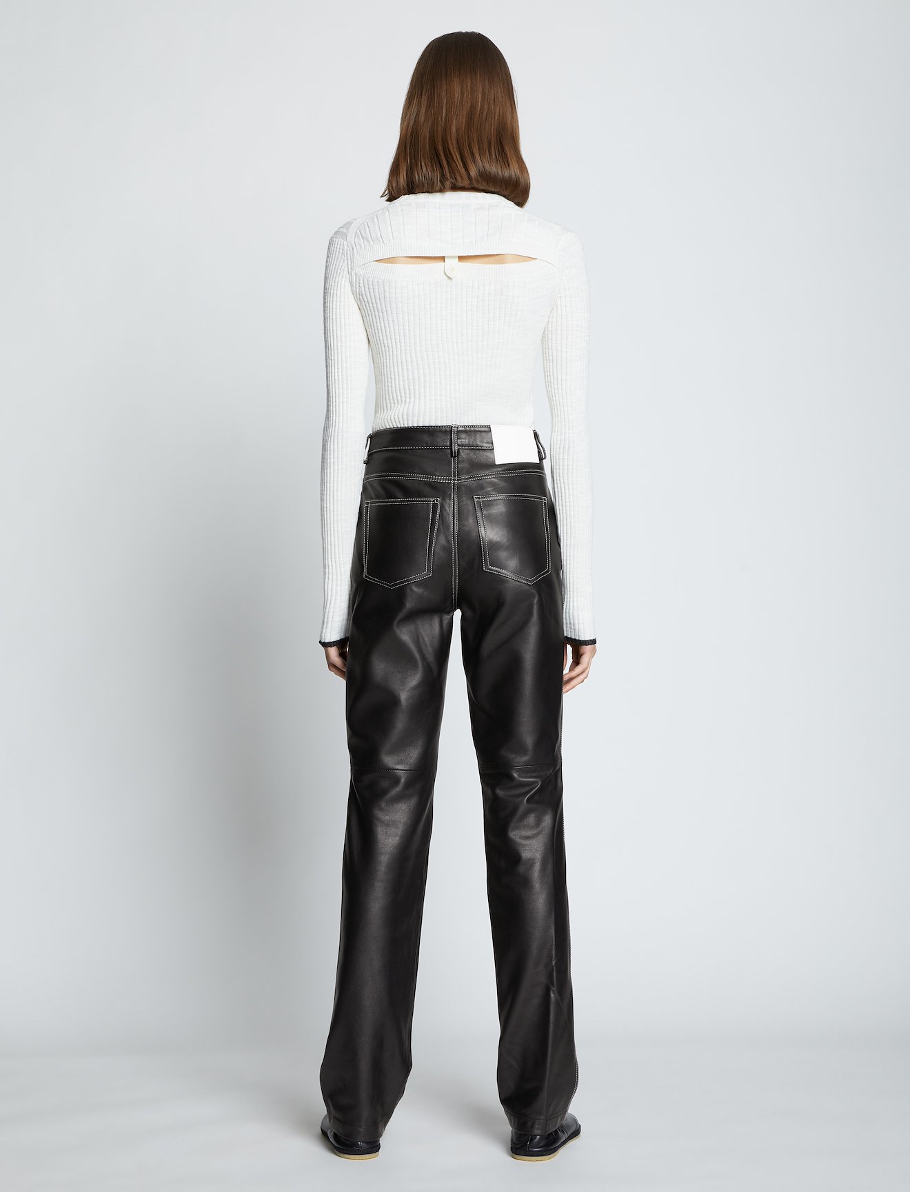 Leather Straight Pants #2
