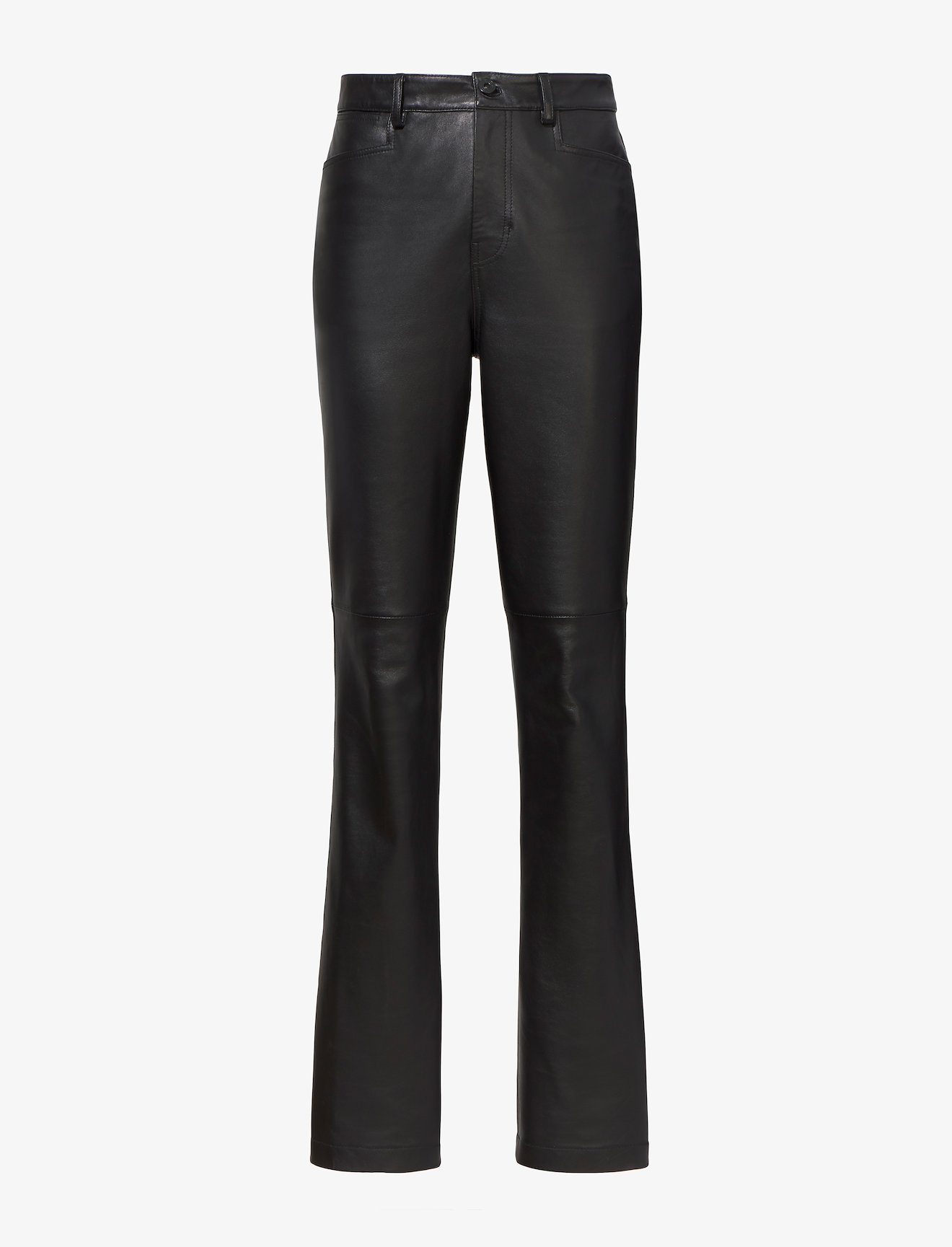 Leather Straight Pants #4