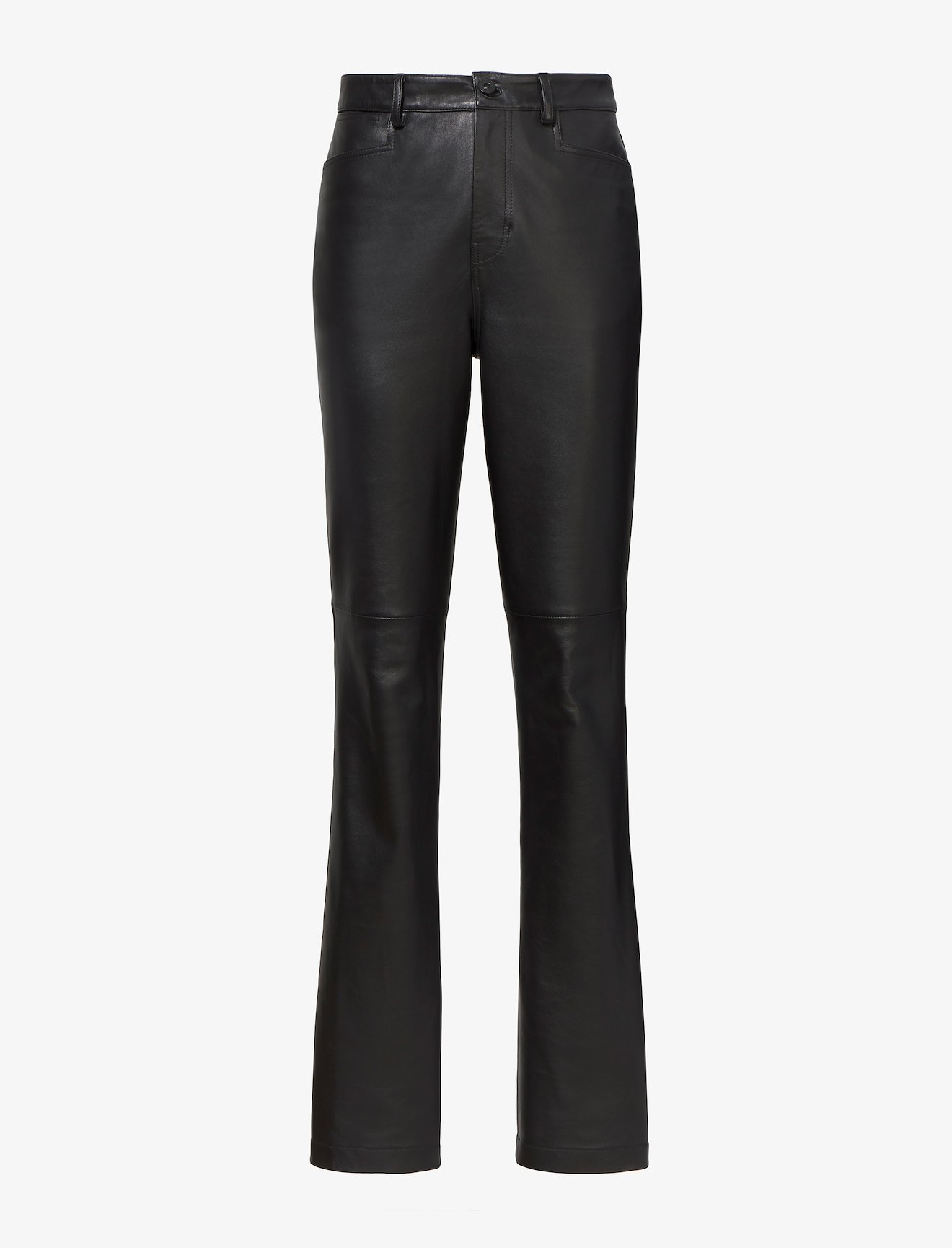 Leather Straight Pants #4