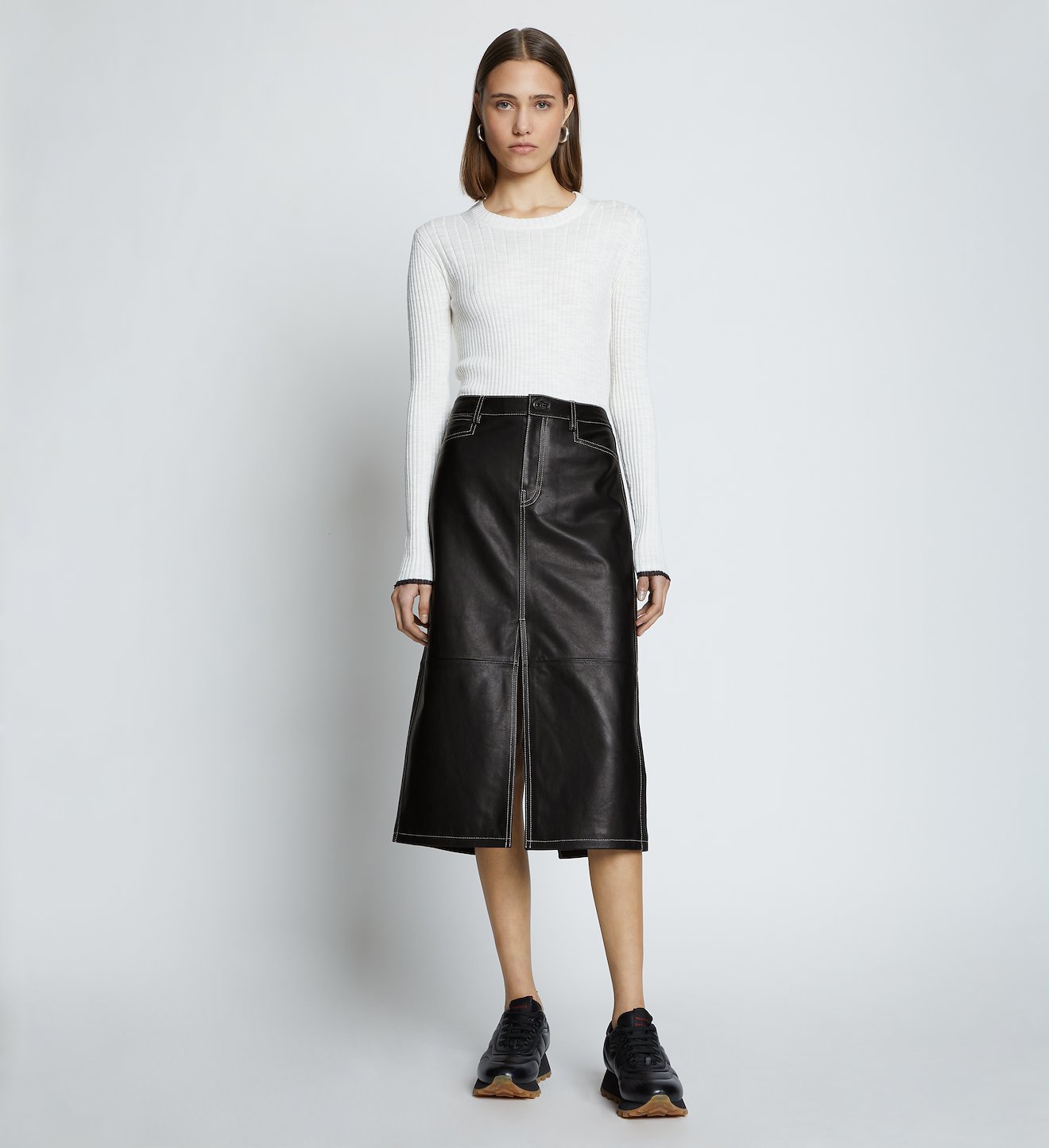 Leather Straight Skirt