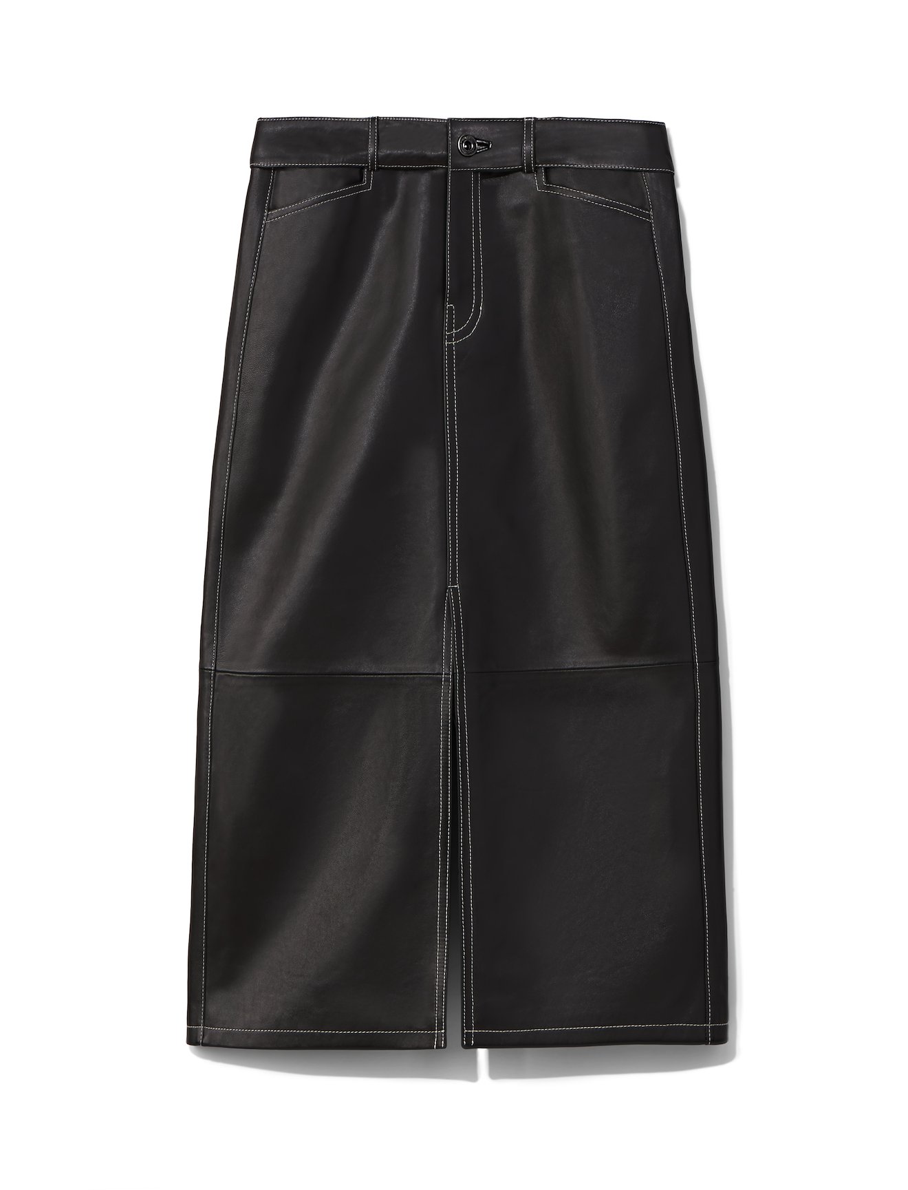 Leather Straight Skirt #4