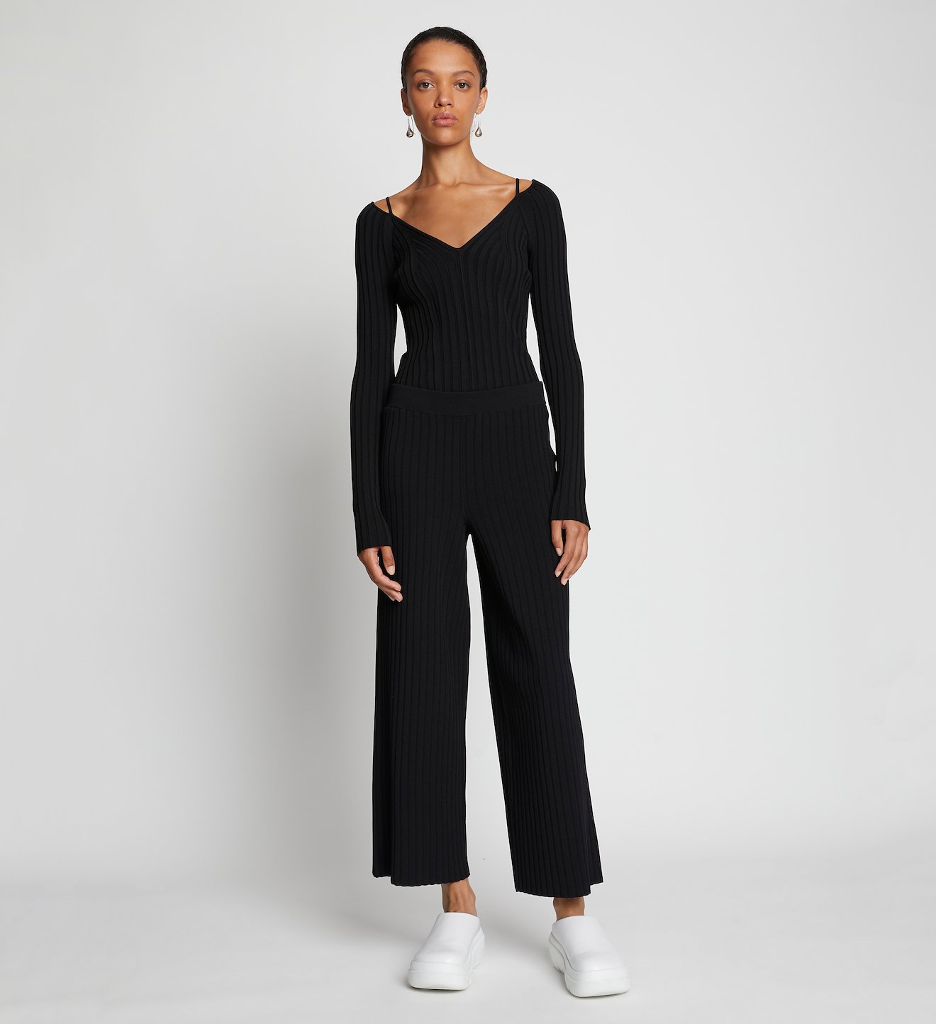 Lightweight Rib Knit Pants