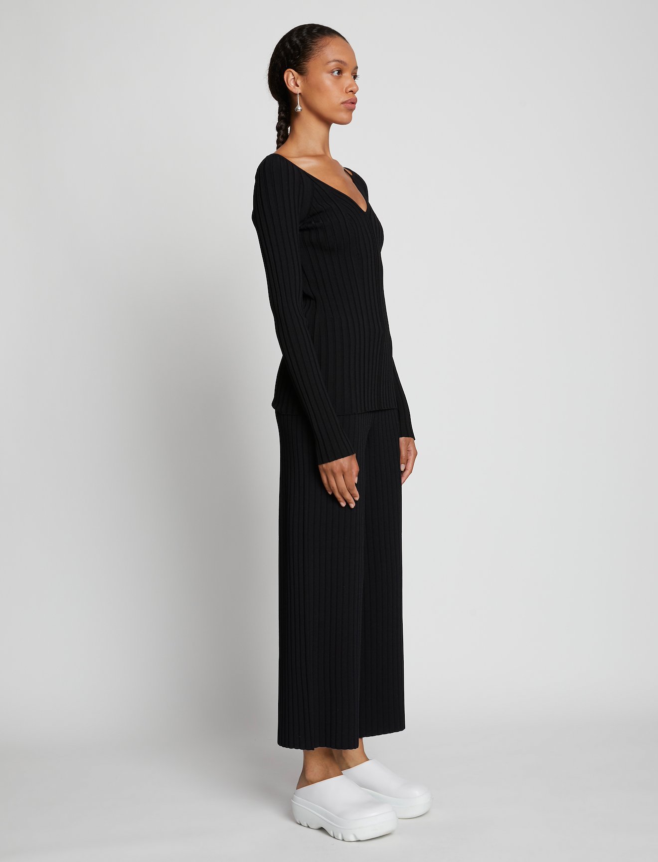 Lightweight Rib Knit Pants #1