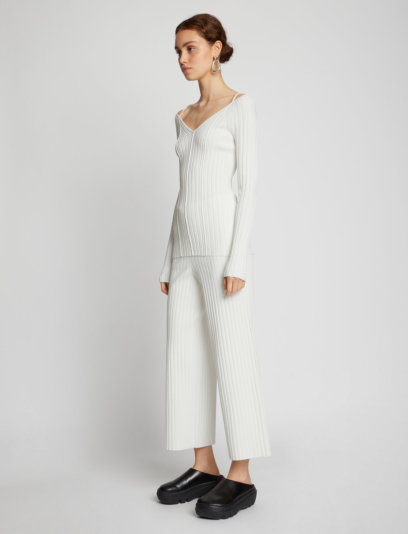 Lightweight Rib Knit Pants #1