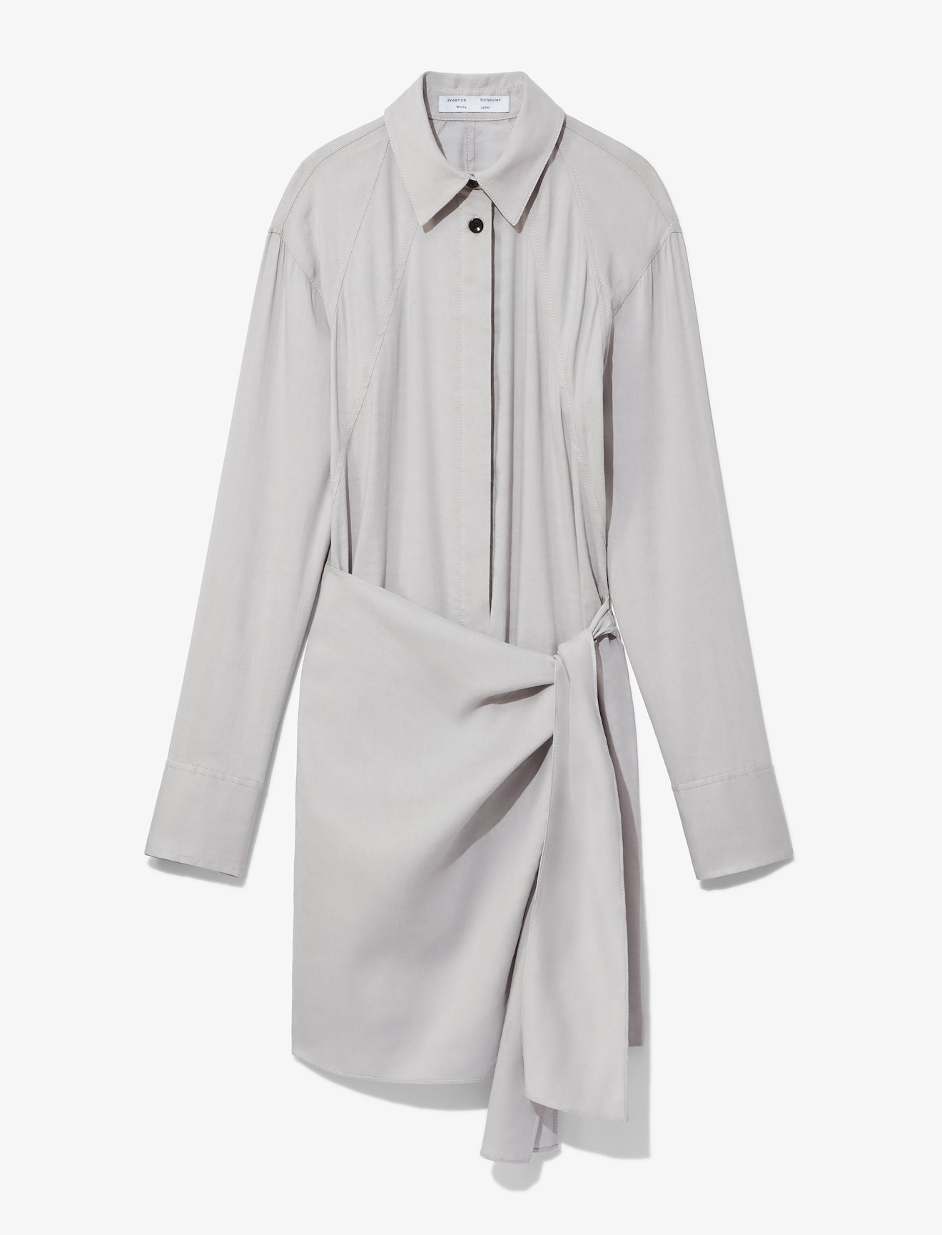 Linen Blend Long Sleeve Wrap Dress #4
