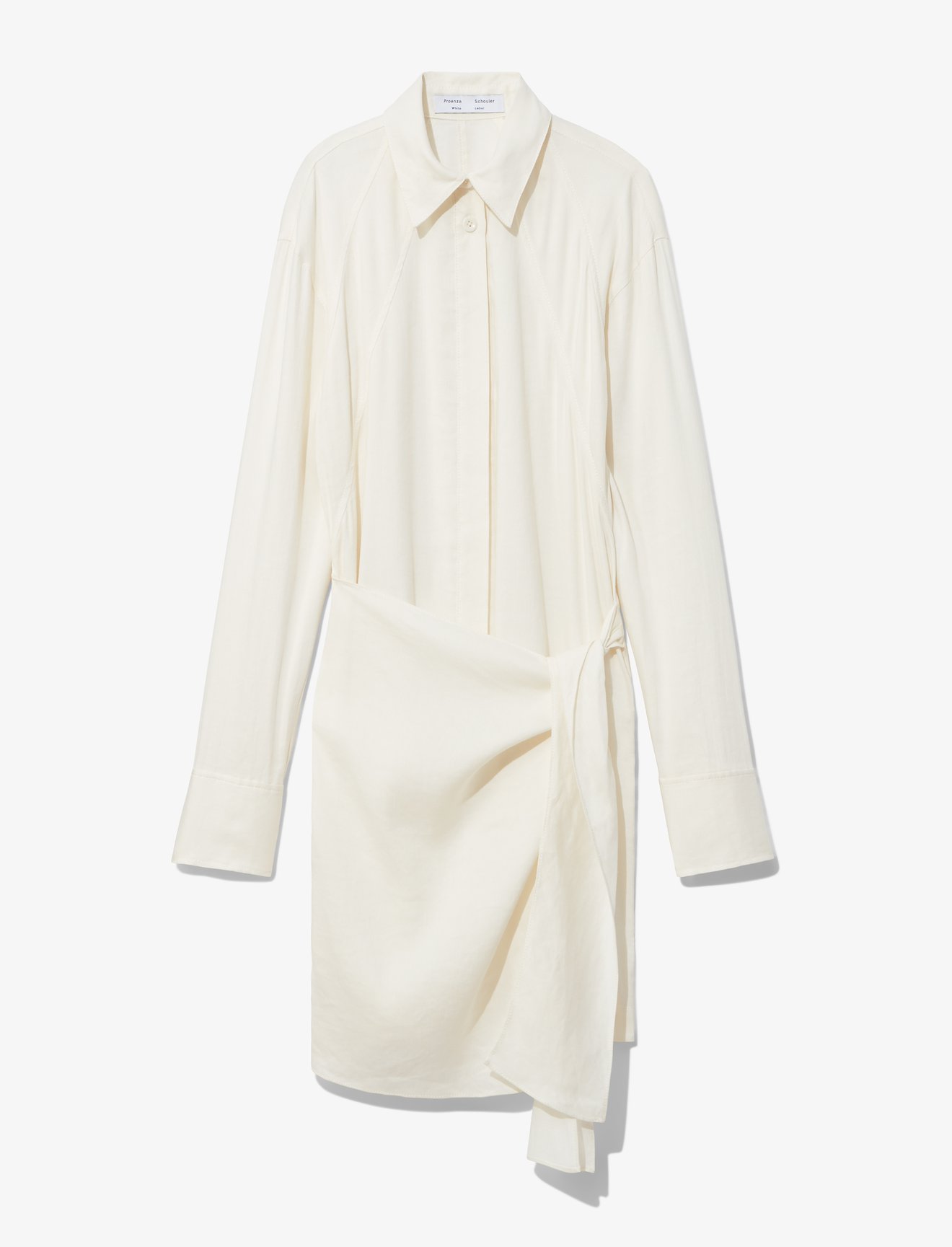 Linen Blend Long Sleeve Wrap Dress #4
