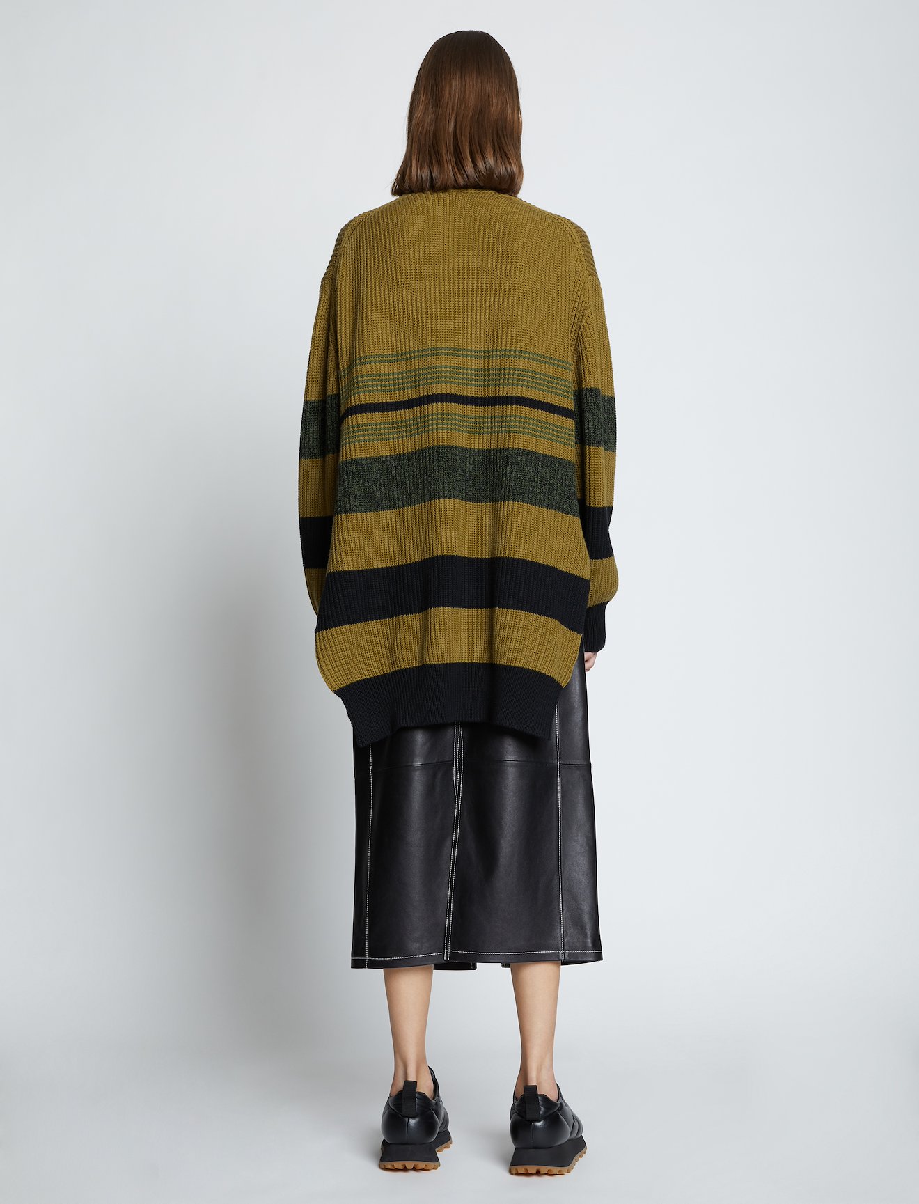 Lofty Stripe Oversized V-neck Sweater #3